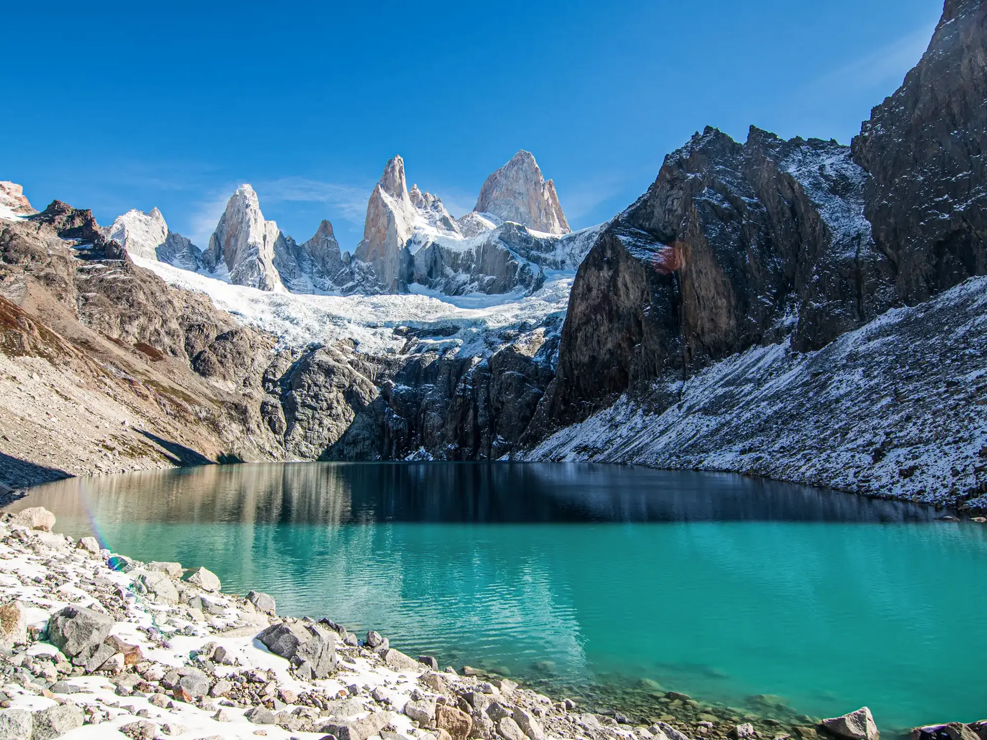 Paysage de montagne à couper le souffle dans le parc national Los Glaciares, Santa Cruz, Argentine.