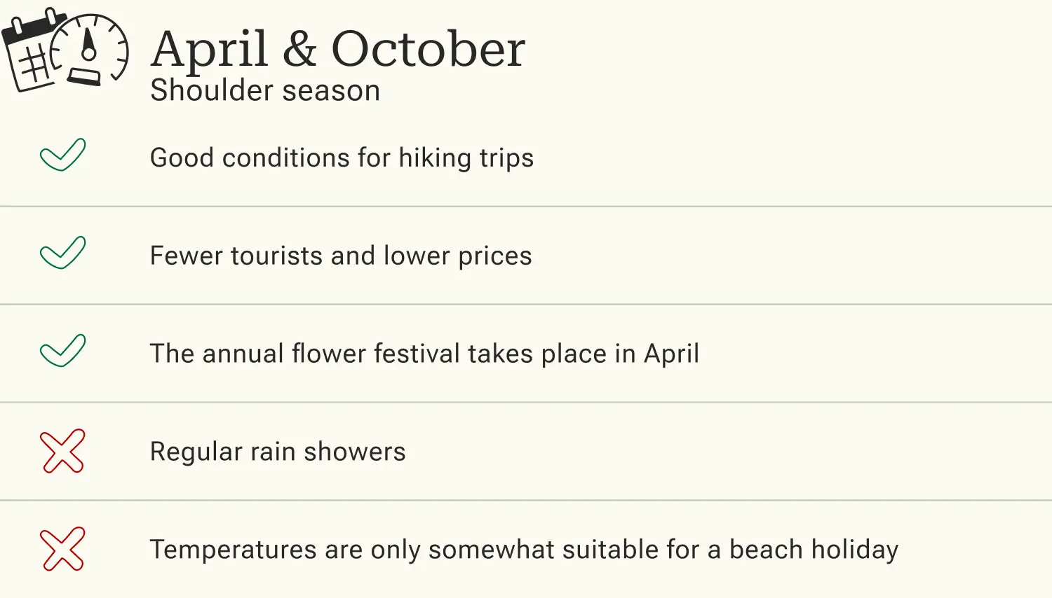 Advantages and disadvantages of traveling to Madeira in high season