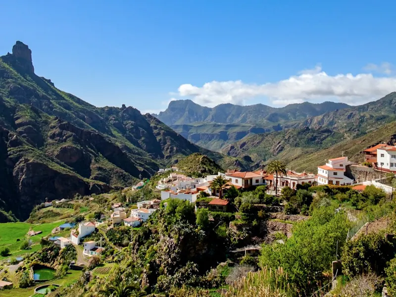 Spanien, Gran Canaria, Winter Bergdorf auf Gran Canaria