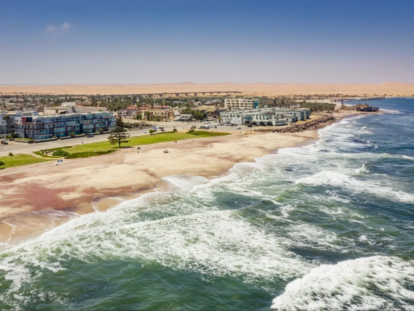 Swakopmund, Namibie La promenade de Swakopmund le long de l'Atlantique Sud en Namibie