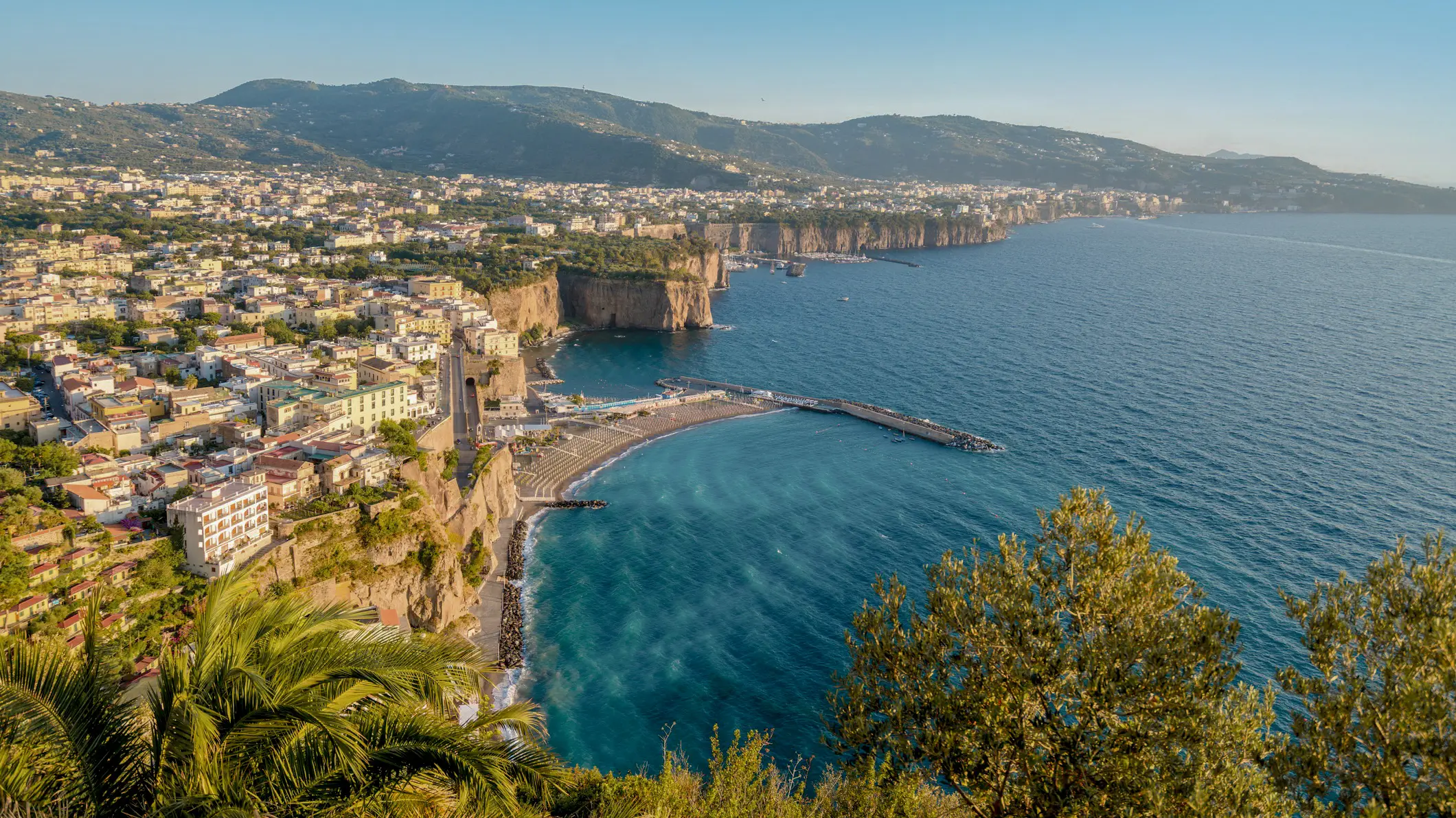 Sorrento, Amalfi Coast, Italy Clifftop town of Sorrento with a view of the sparkling sea, Amalfi Coast, Italy
