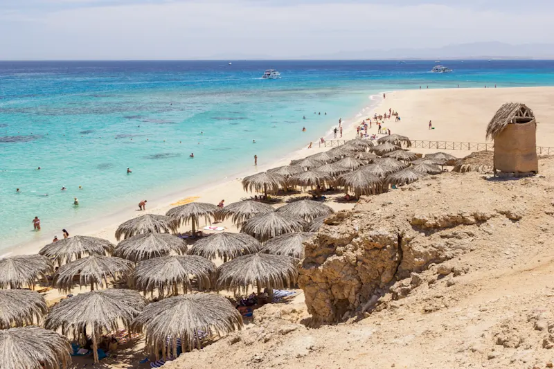 Mahmya Beach auf der Insel im Roten Meer, Ägypten.

