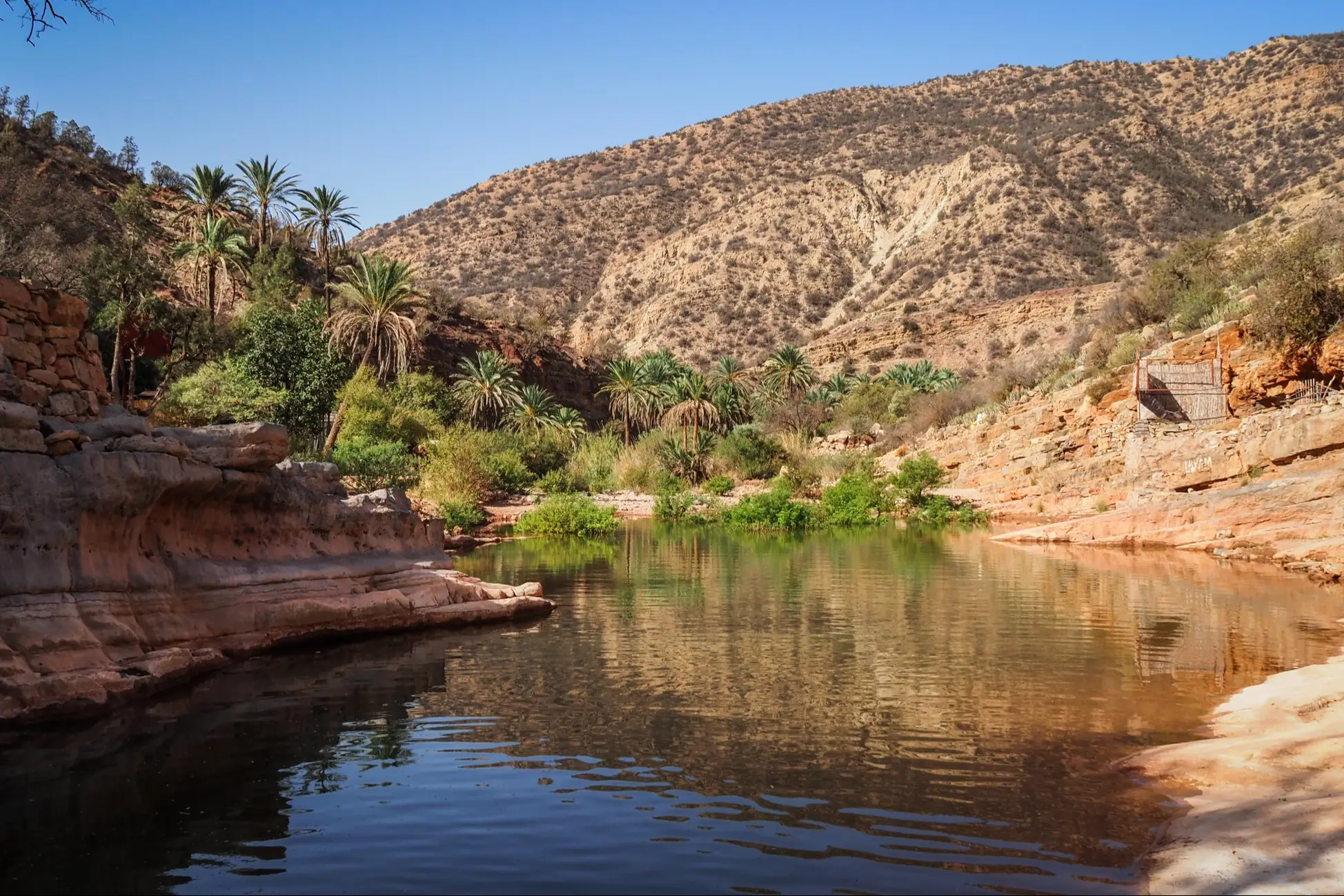 Wasser beim Paradise Valley in Marokko.