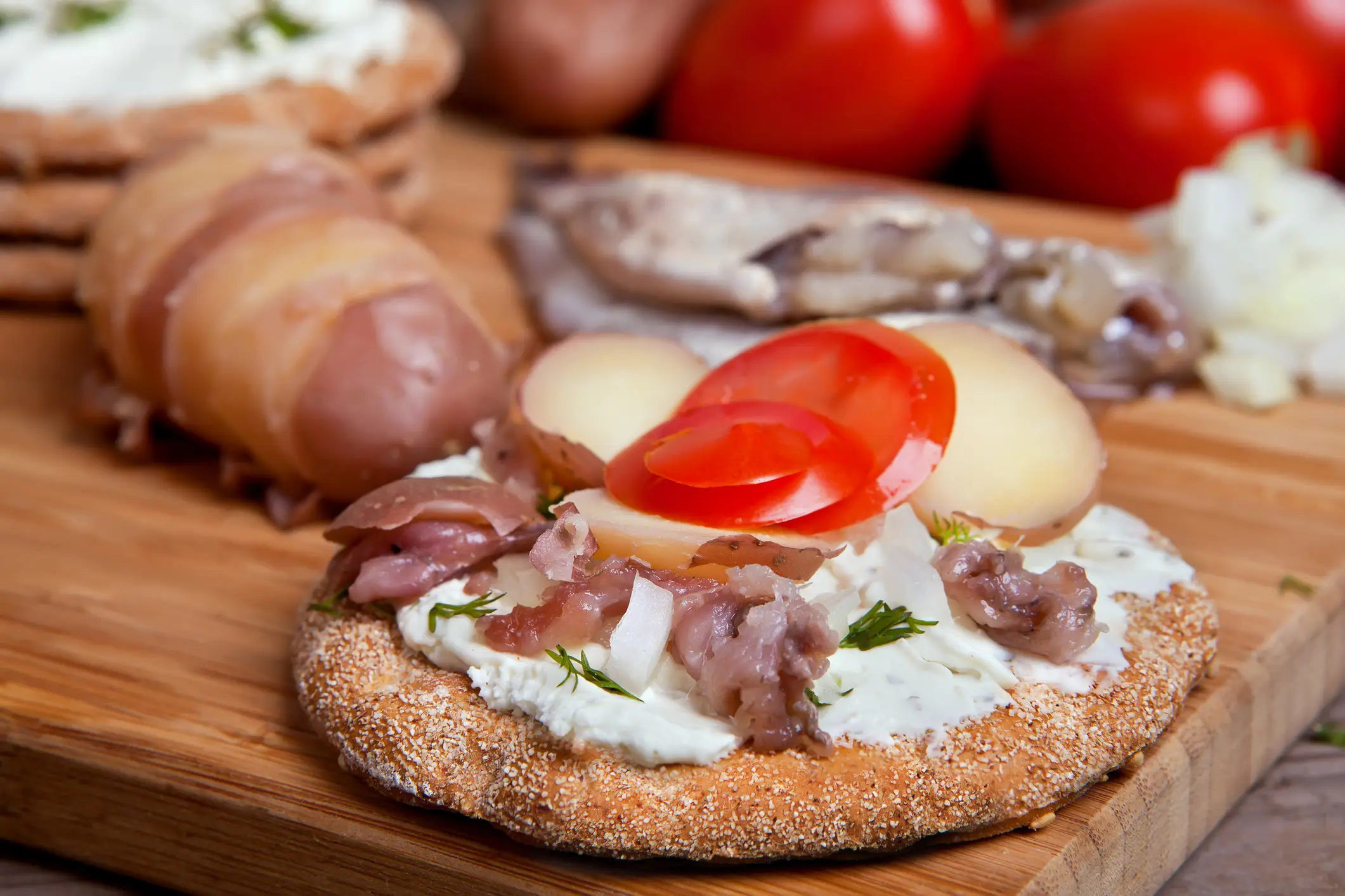 Fisch, Bauholz-Brett, Brotsorte, Dill, Duftend Fisch, Bauholz-Brett, Brotsorte, Dill, Duftend