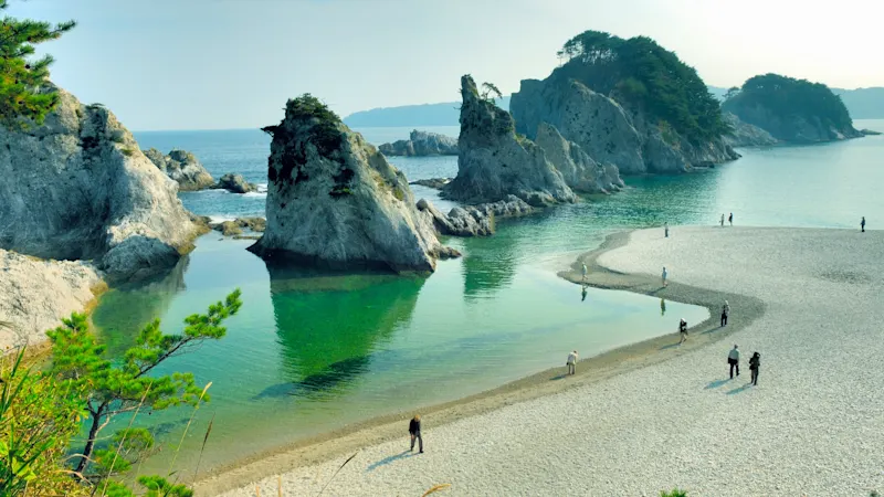 Jodogahama Strand Der Jodogahama Strand in Japan.