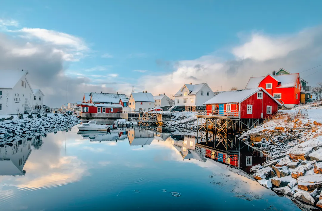 Henningsvaer auf den Lofoten, Norwegen.