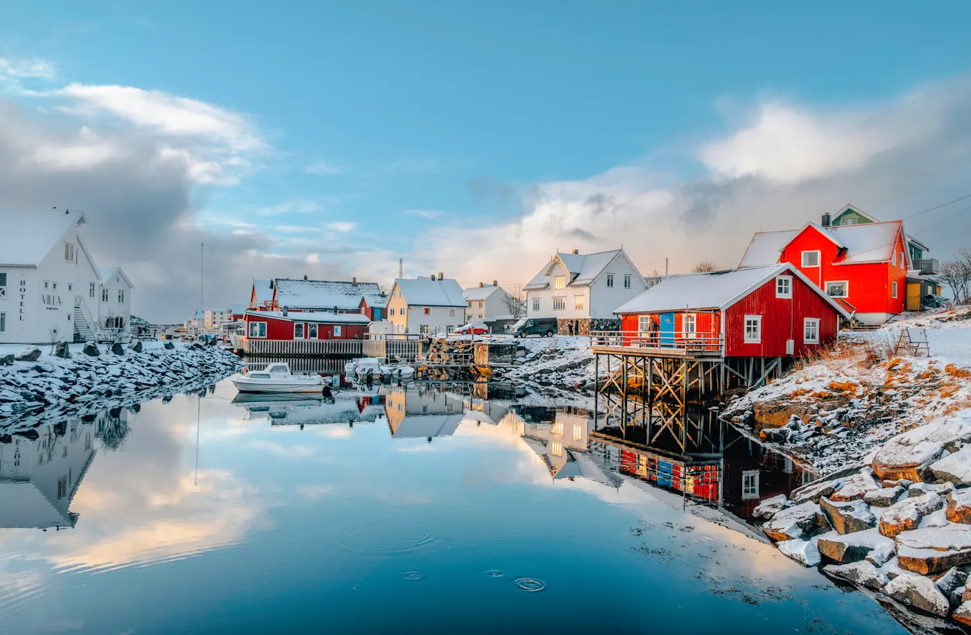 Henningsvaer auf den Lofoten, Norwegen.