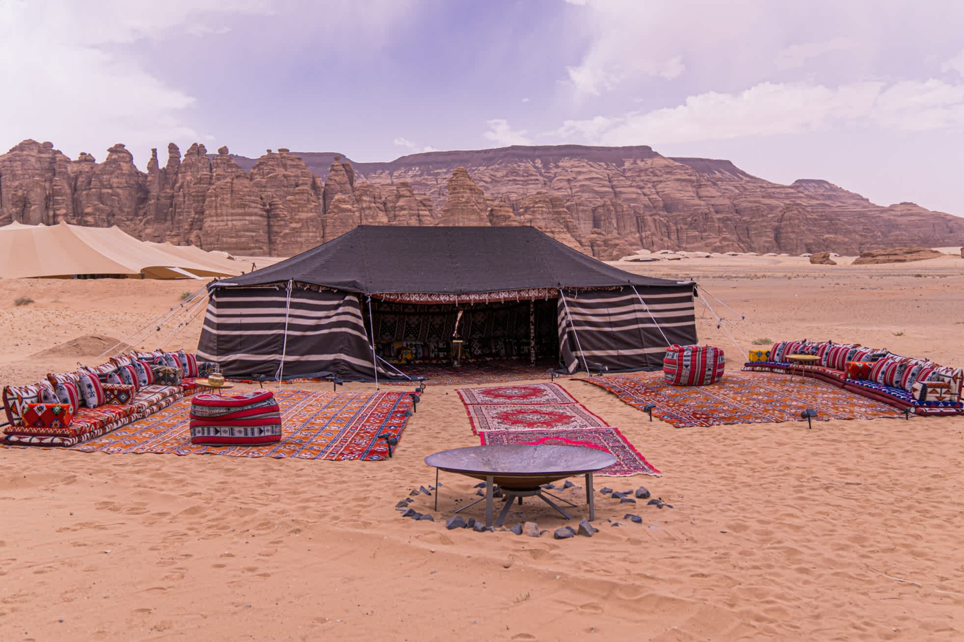 Beduinenzelt in der Wüste
