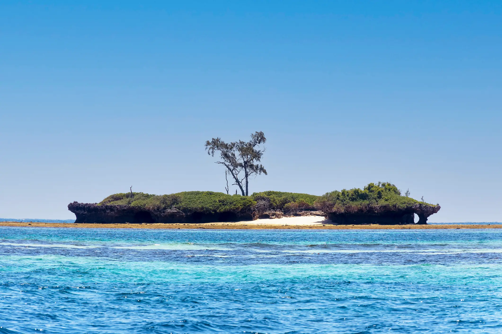 Kenia, Kisite Mpunguti Marine Park Kleine Insel auf dem Meer