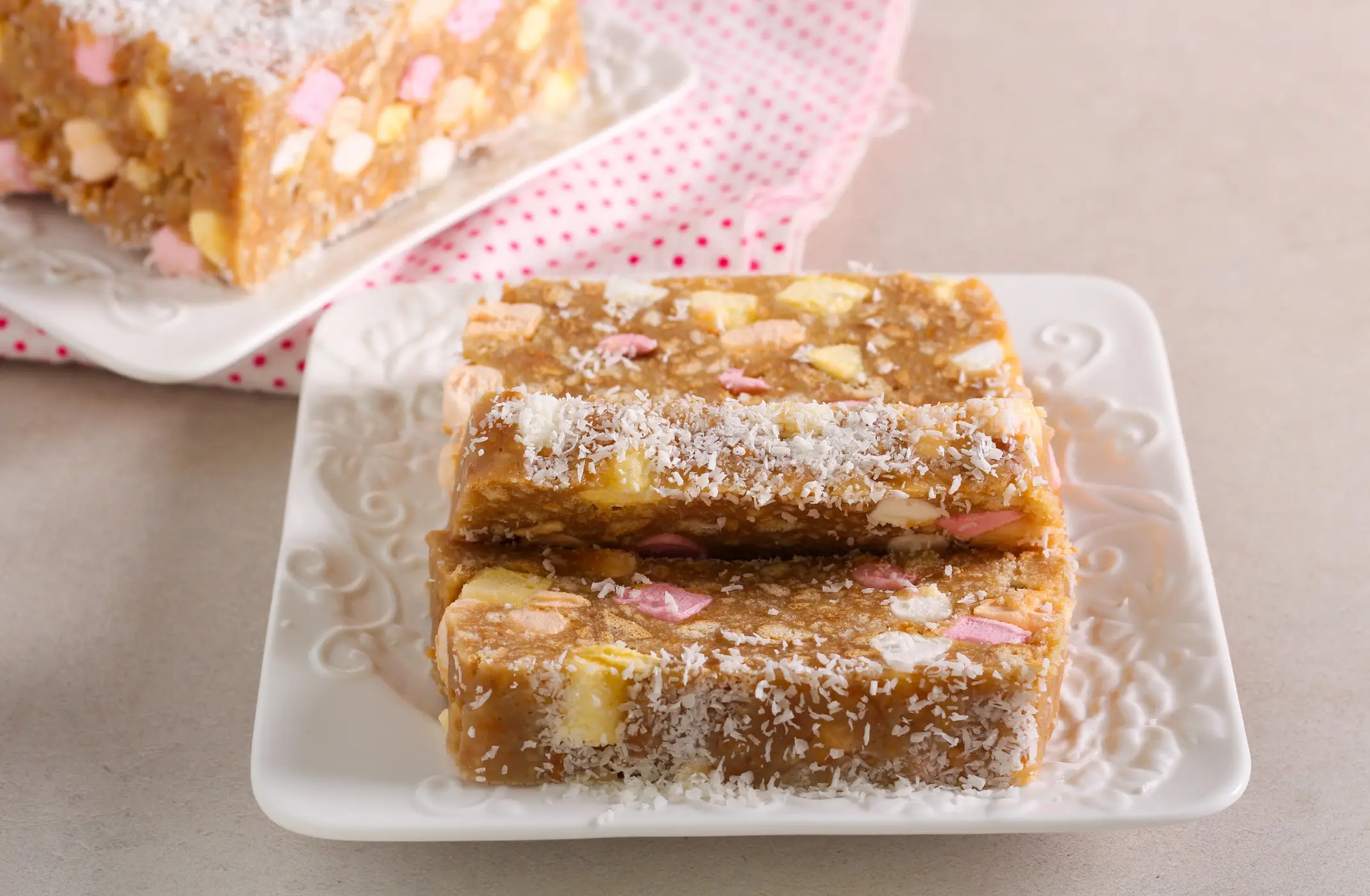 Plat national, Nouvelle-Zélande, Lolly Cake. Lolly Cake, dessert typique de Nouvelle-Zélande.