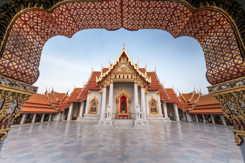 Vue sur un temple - Wat Benchamabopit Dusitvanaram