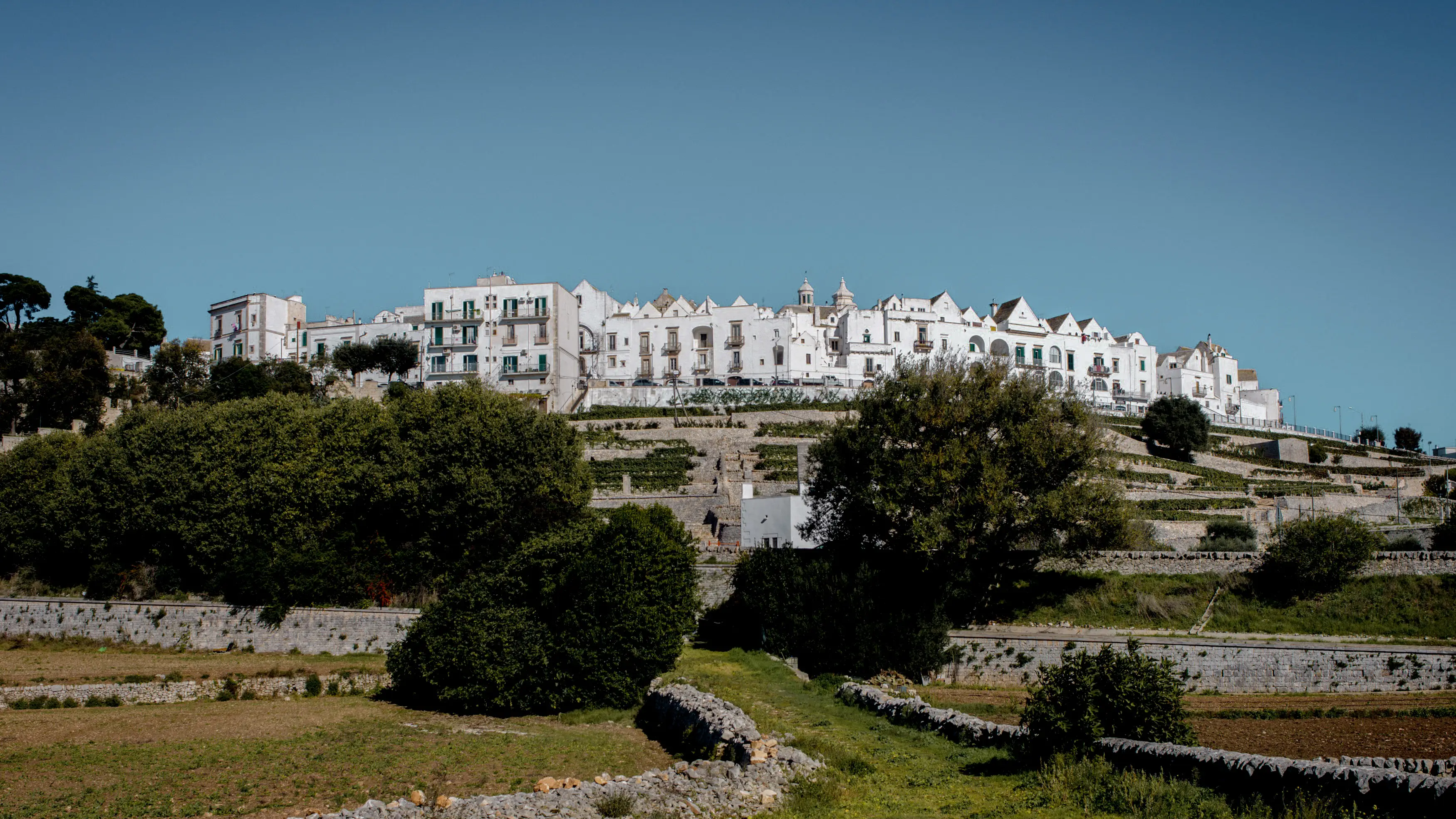 Locorotondo, Apulien, Italien Aufnahme des Dorfes Locorotondo