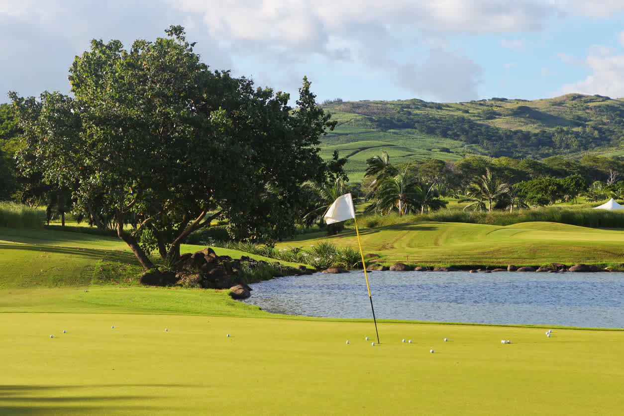 Golf-Feld auf Mauritius island