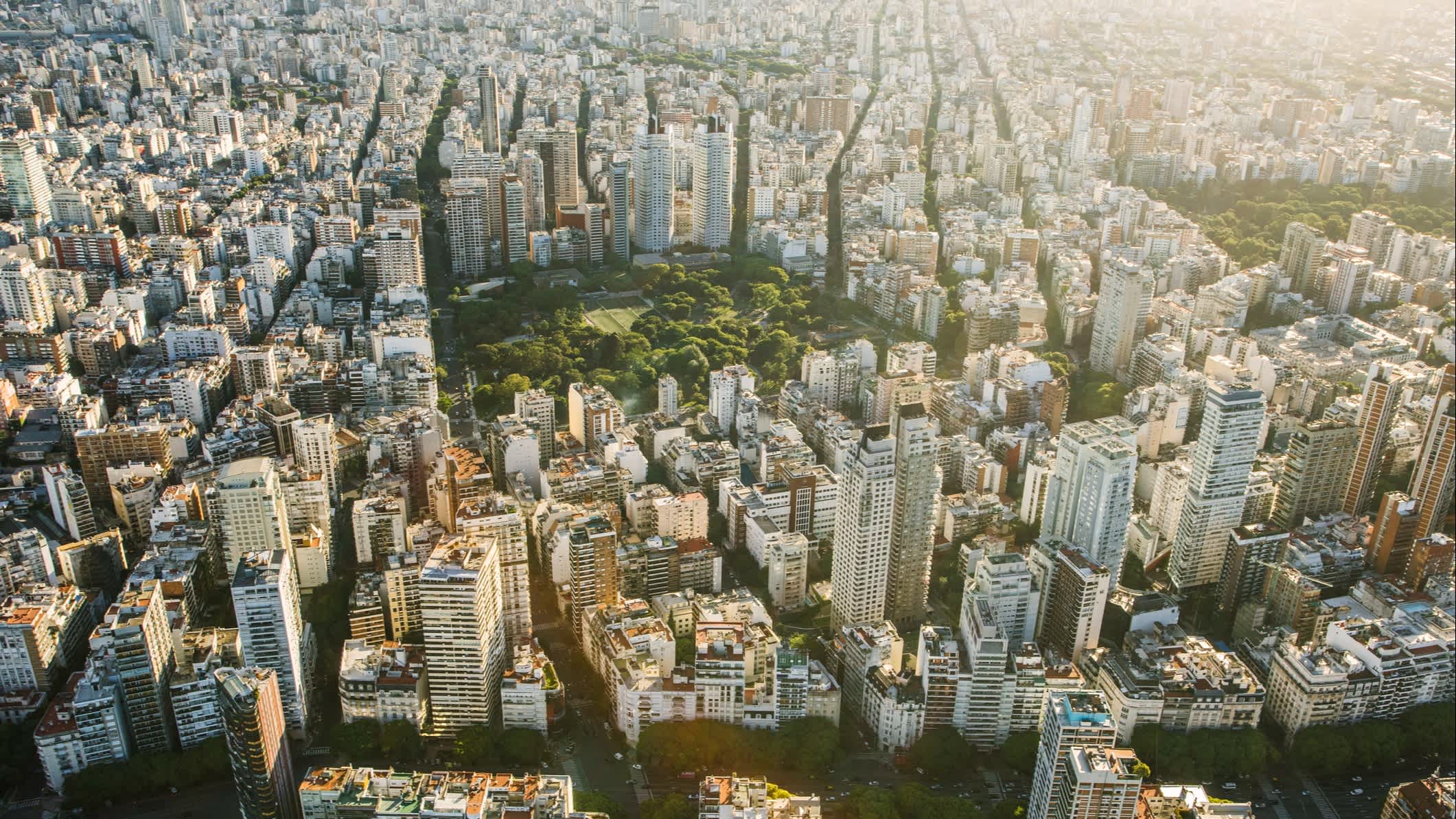 Skyline von Buenos Aires, Stadtviertel Palermo in Argentinien.