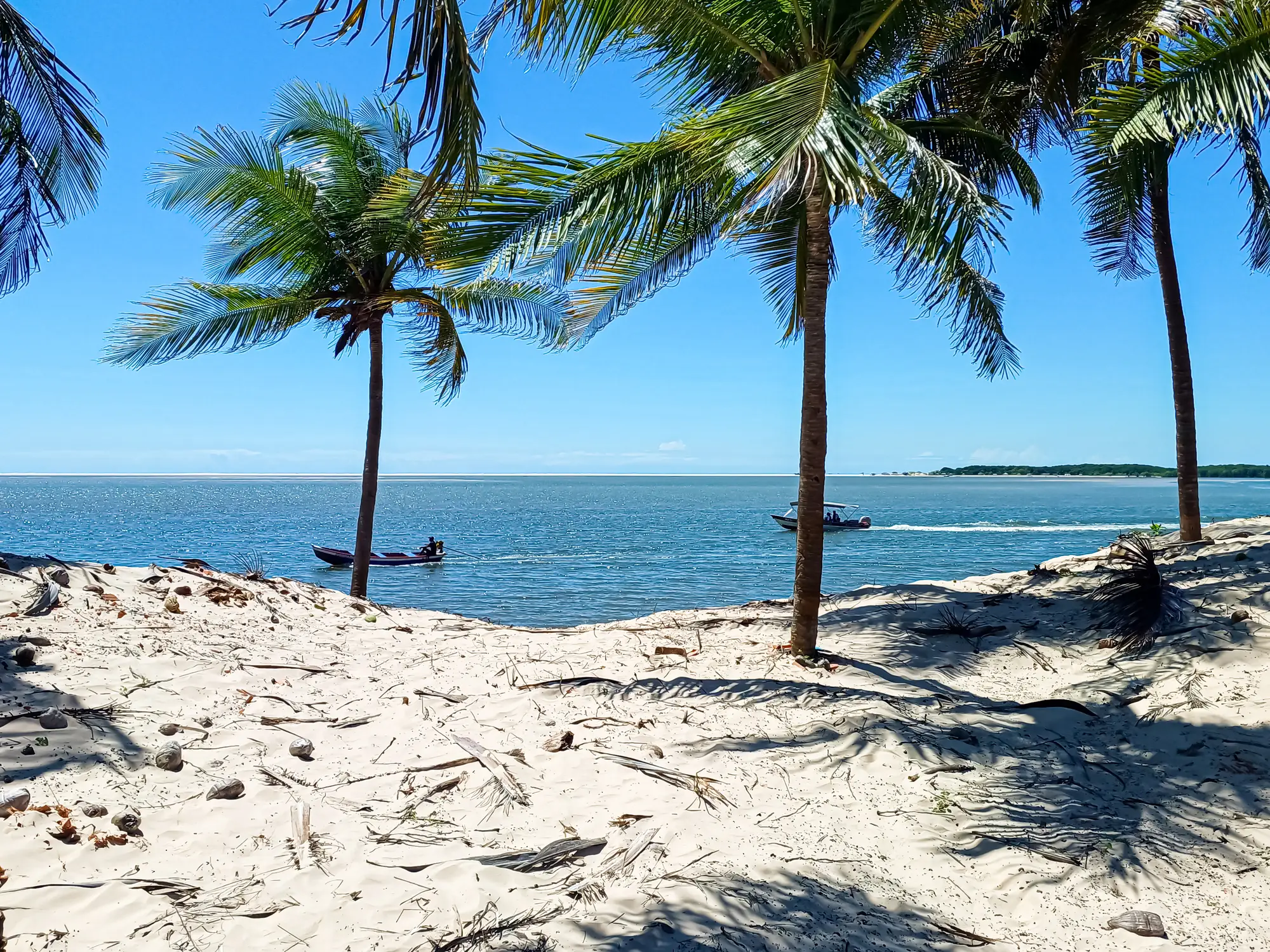 Brasilien, Lençois Maranhenses, Atins Blick auf den Atins Strand in Lençois Maranhenses, Brasilien.