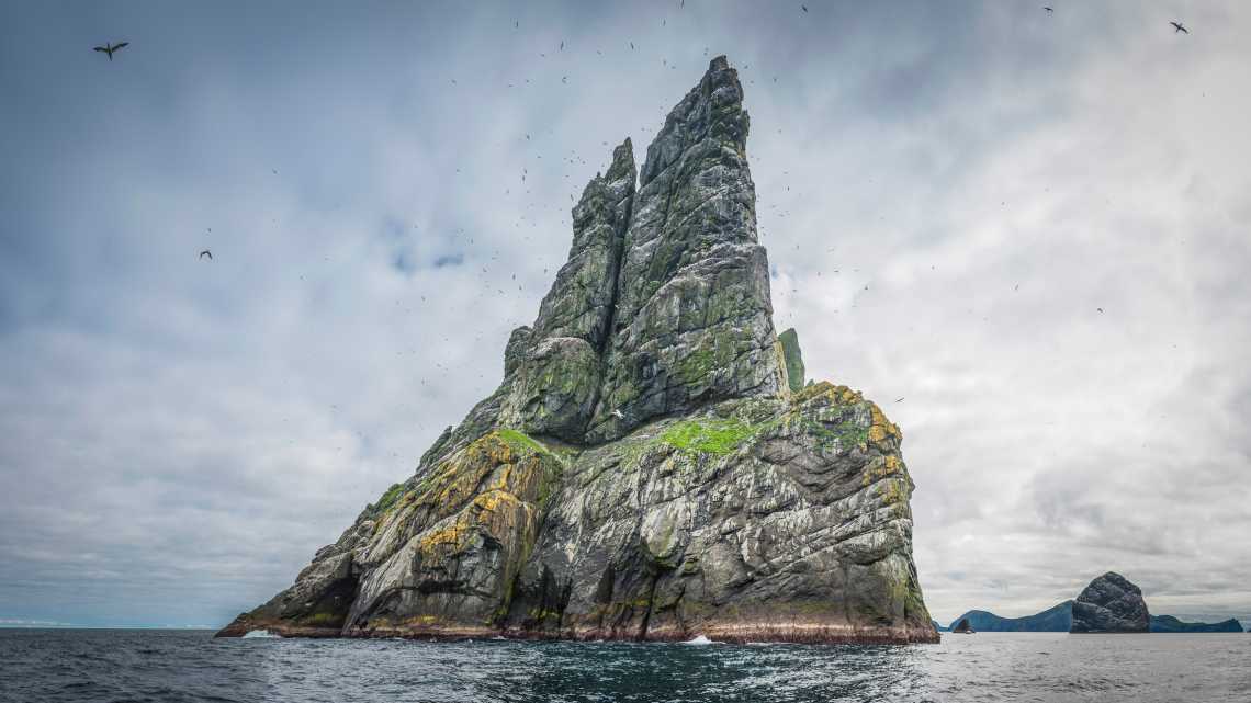 Cliffs of Boreray, l'île de l'archipel de St Kilda, Hébrides, Écosse.