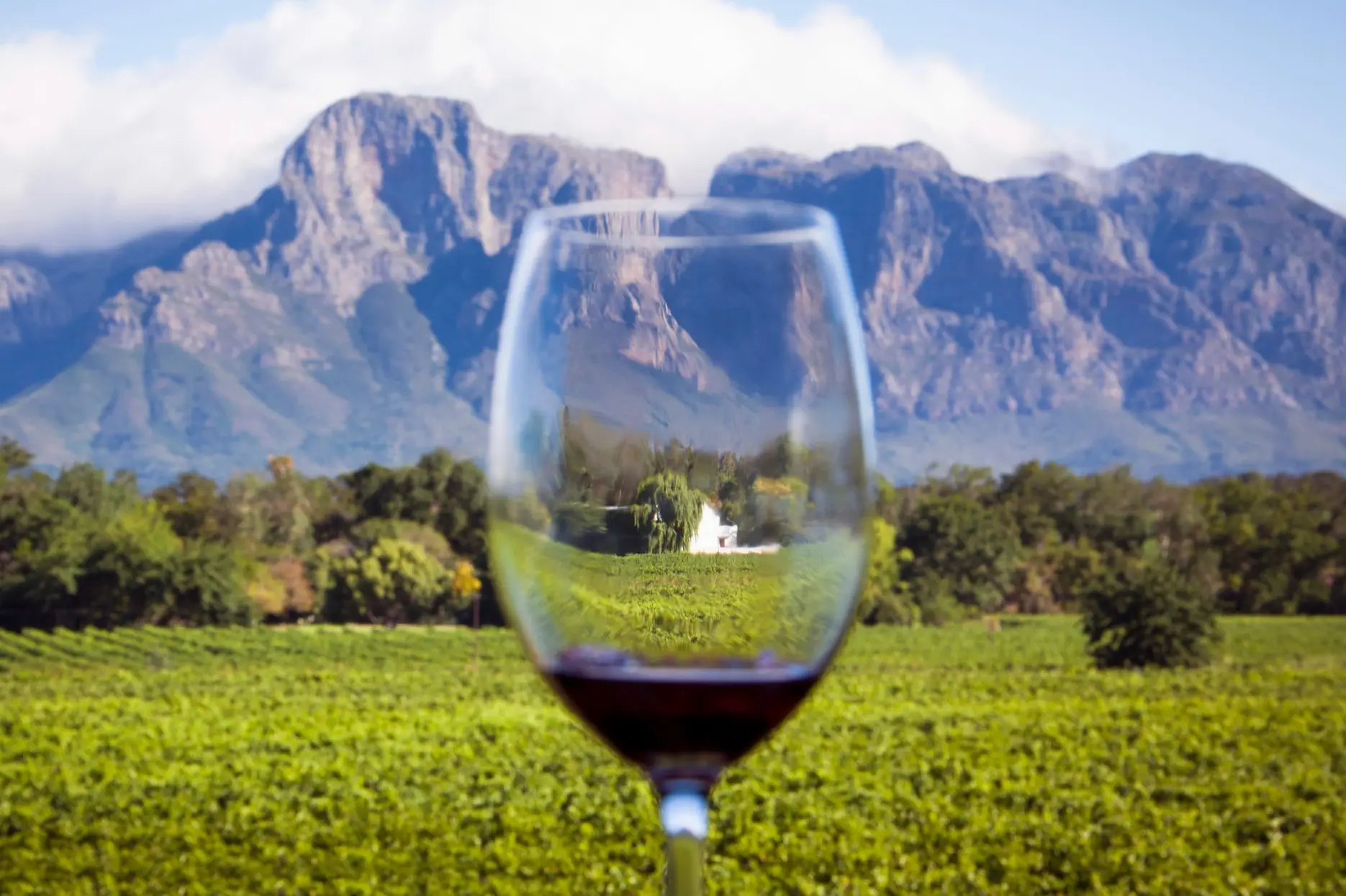Weintour in Stellenbosch Nehmen Sie an einer Weinprobe in Stellenbosch teil und probieren Sie einige der berühmtesten Weine der Welt