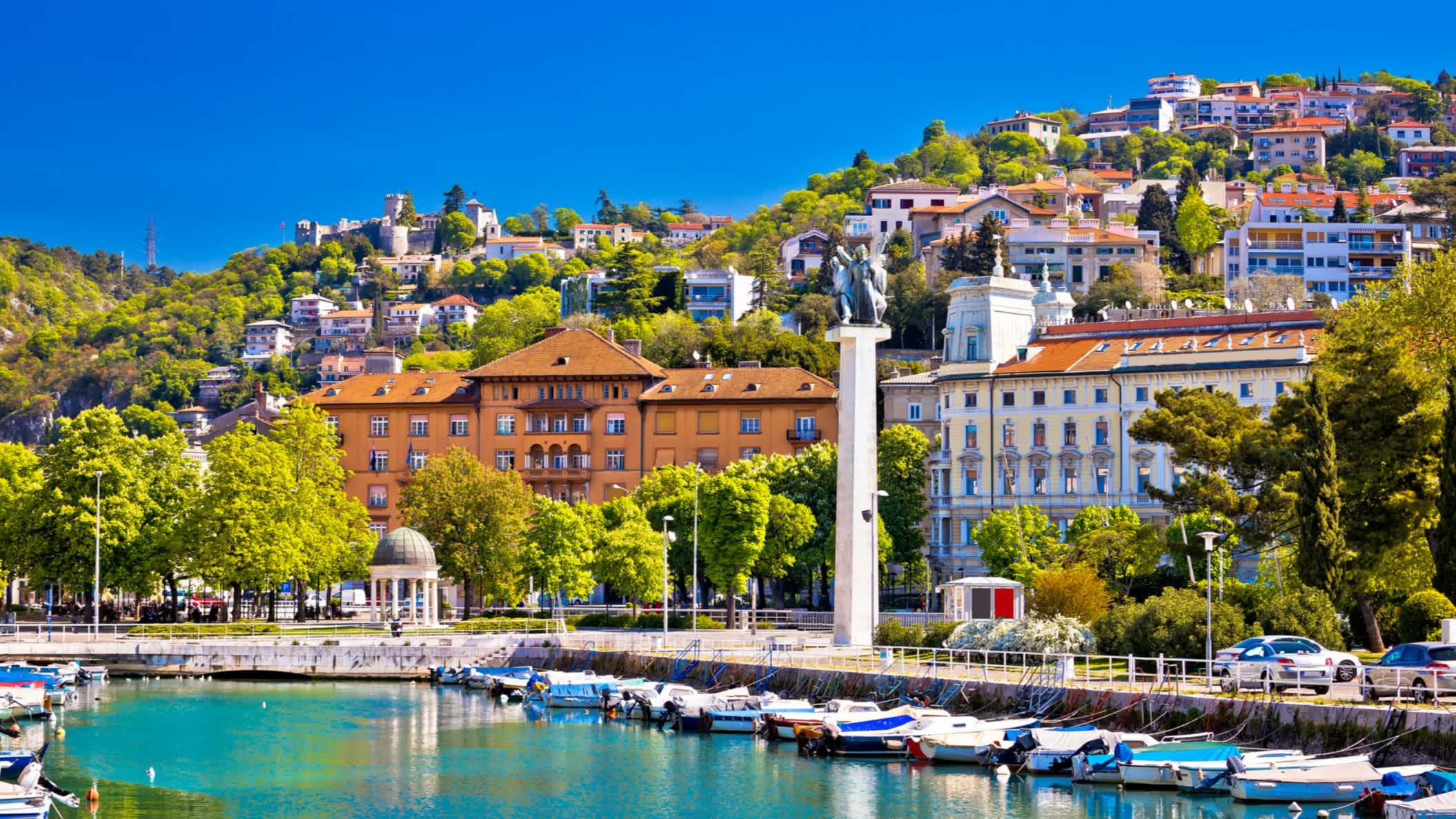 Blick auf die Stadt Rijeka, Kvarner Bucht, Kroatien