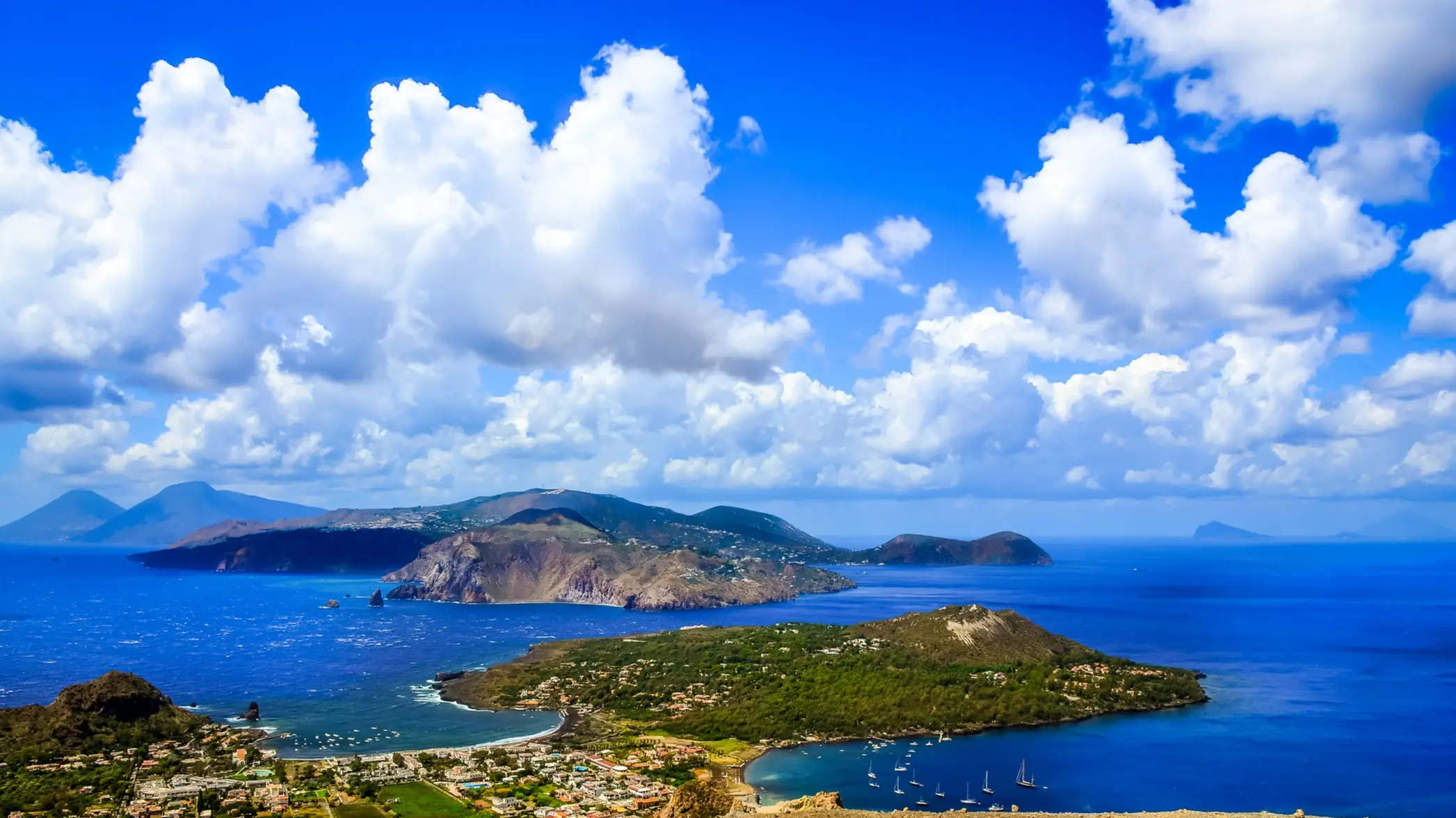 Vue sur les îles Eoliennes