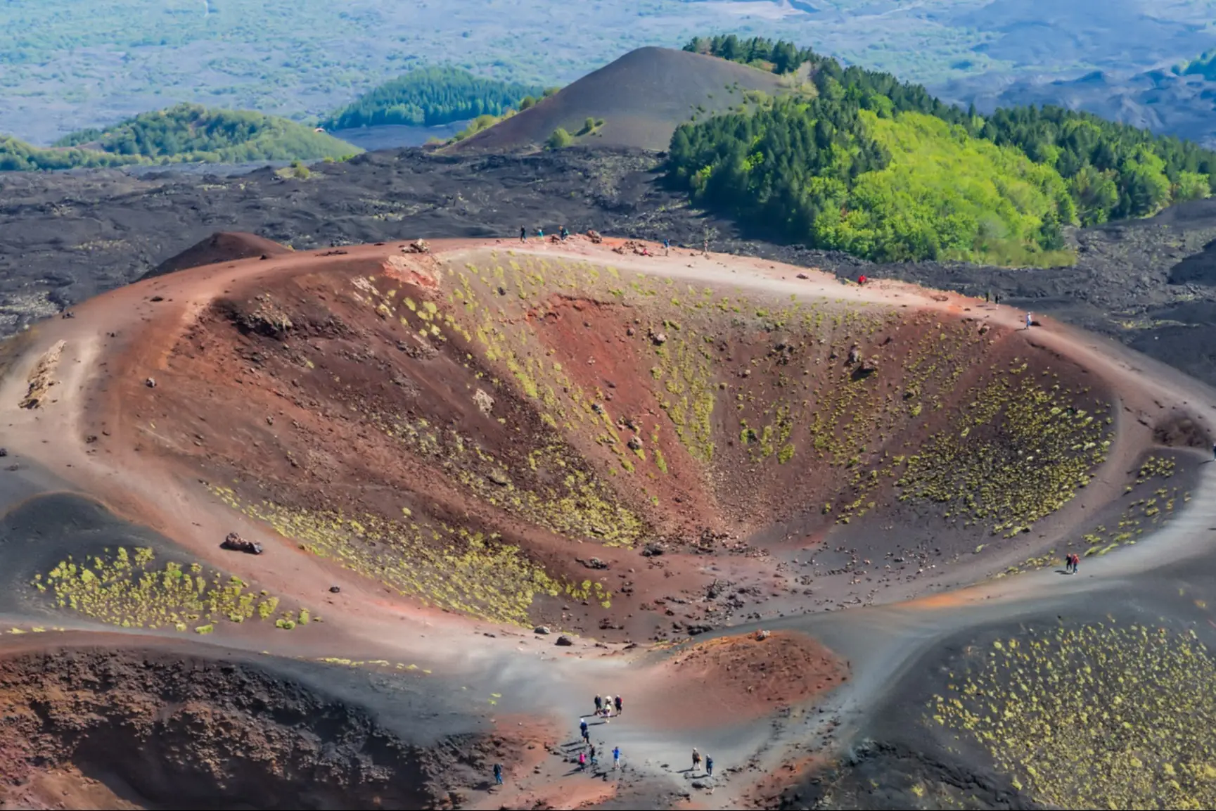 Le cratère de l'Etna vu d'en haut