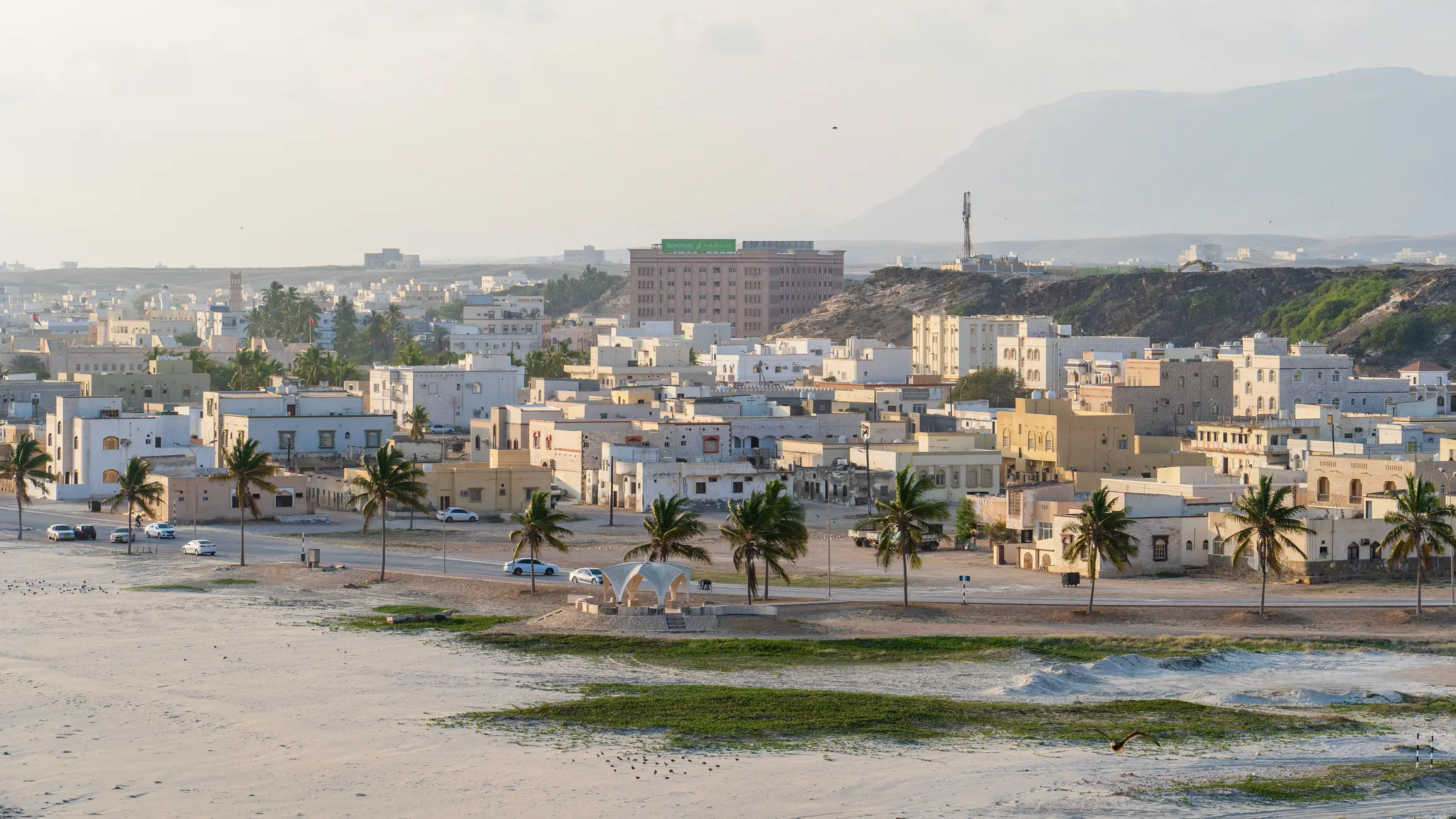 Vue aérienne de la côte de Salalah