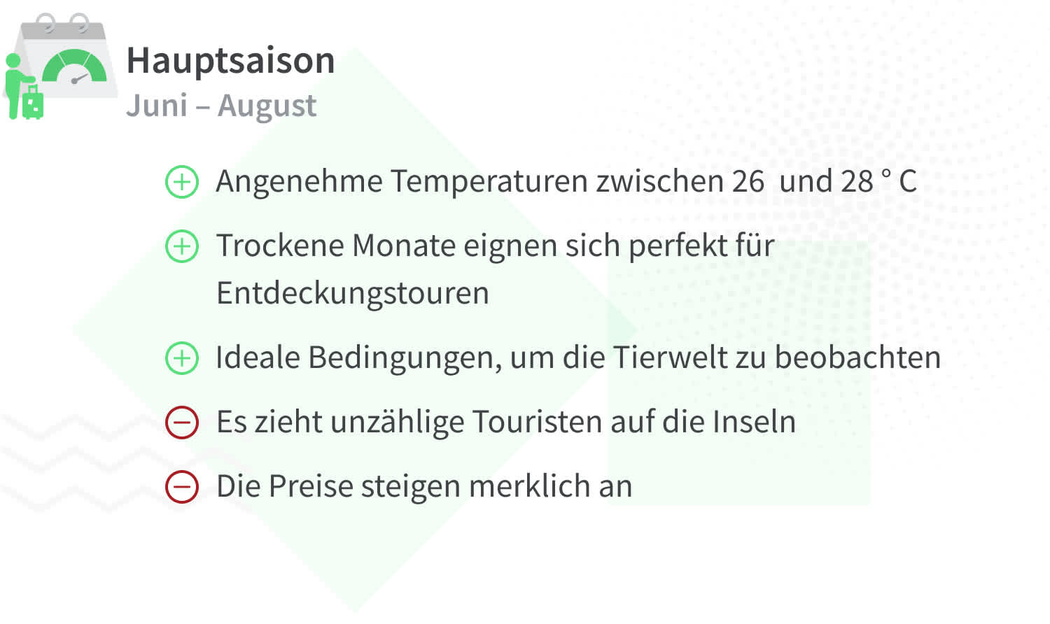 Vorteile und Nachteile von Reisen nach Galapagos in der Hauptsaison