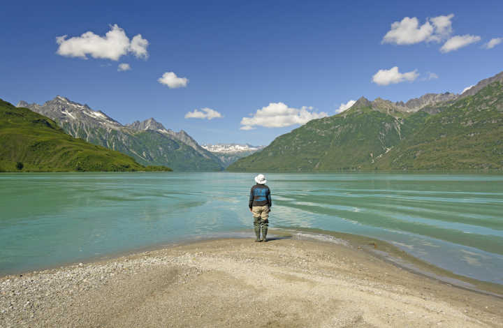 Go on a solo adventure around Lake Clark National Park as part of a tour of Alaska and the USA