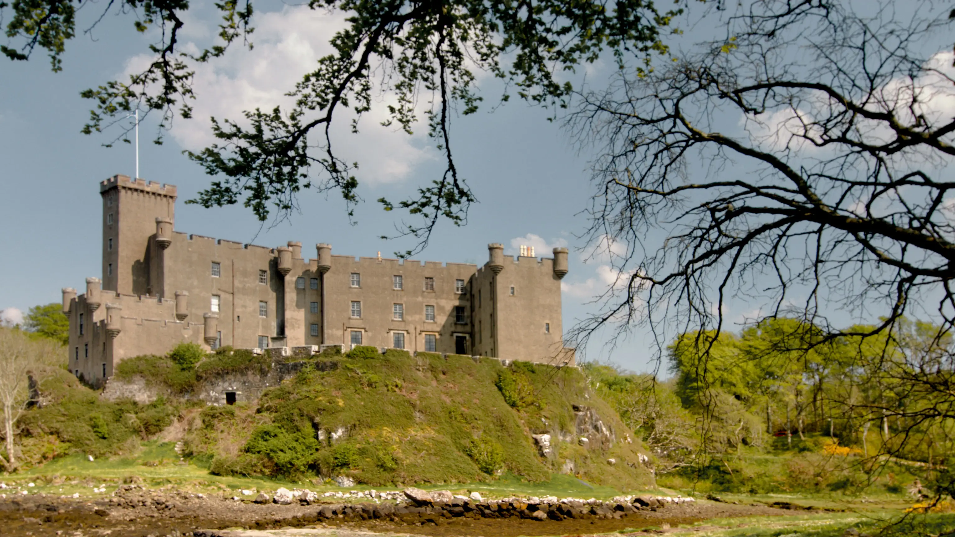 View of Dunvegan Castle in Scotland
