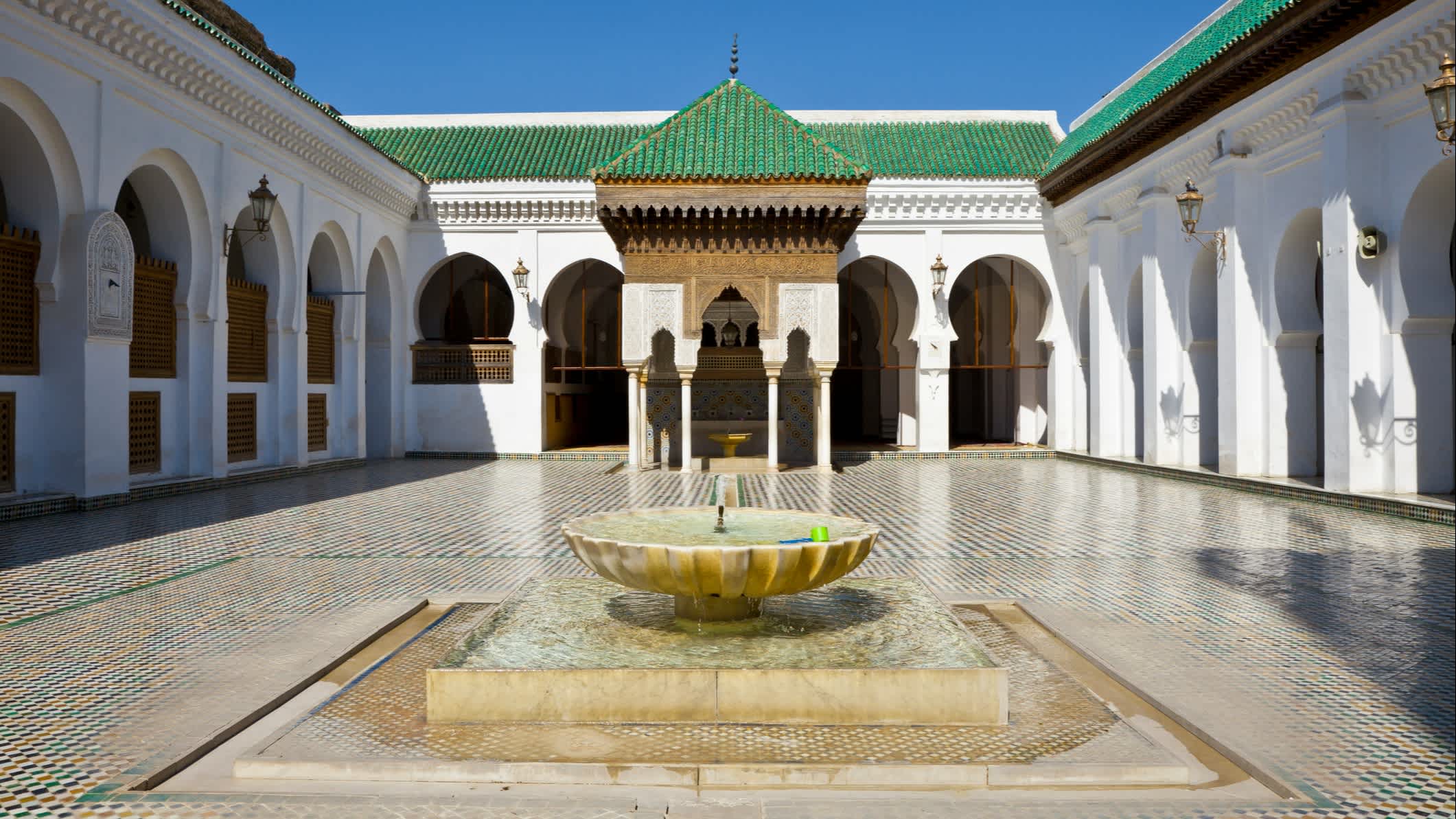Most beautiful tourist attractions in Morocco Fountain in front of Al-Qarawiyyin University