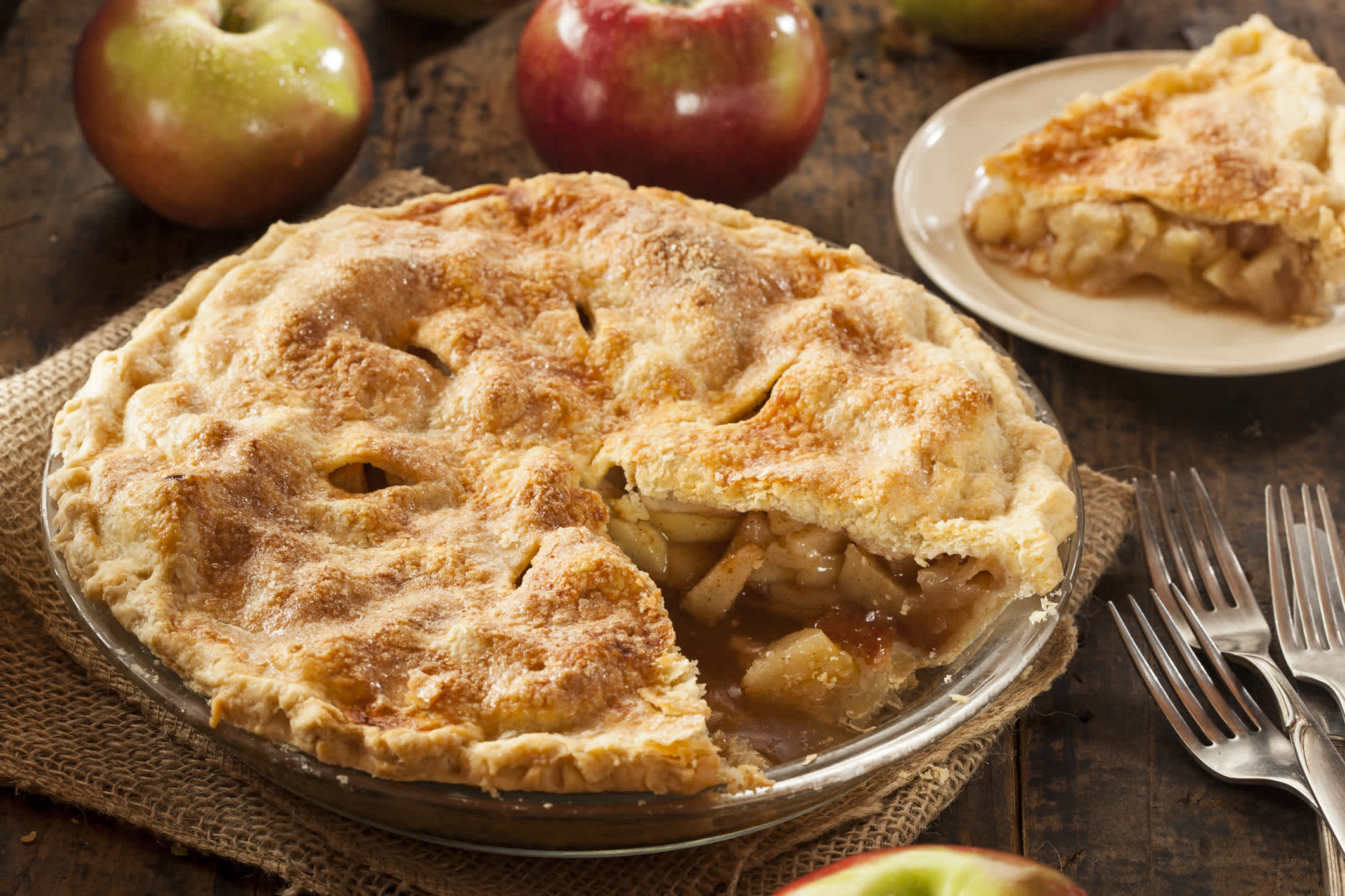 Tarte aux pommes, plat typique des États-Unis.