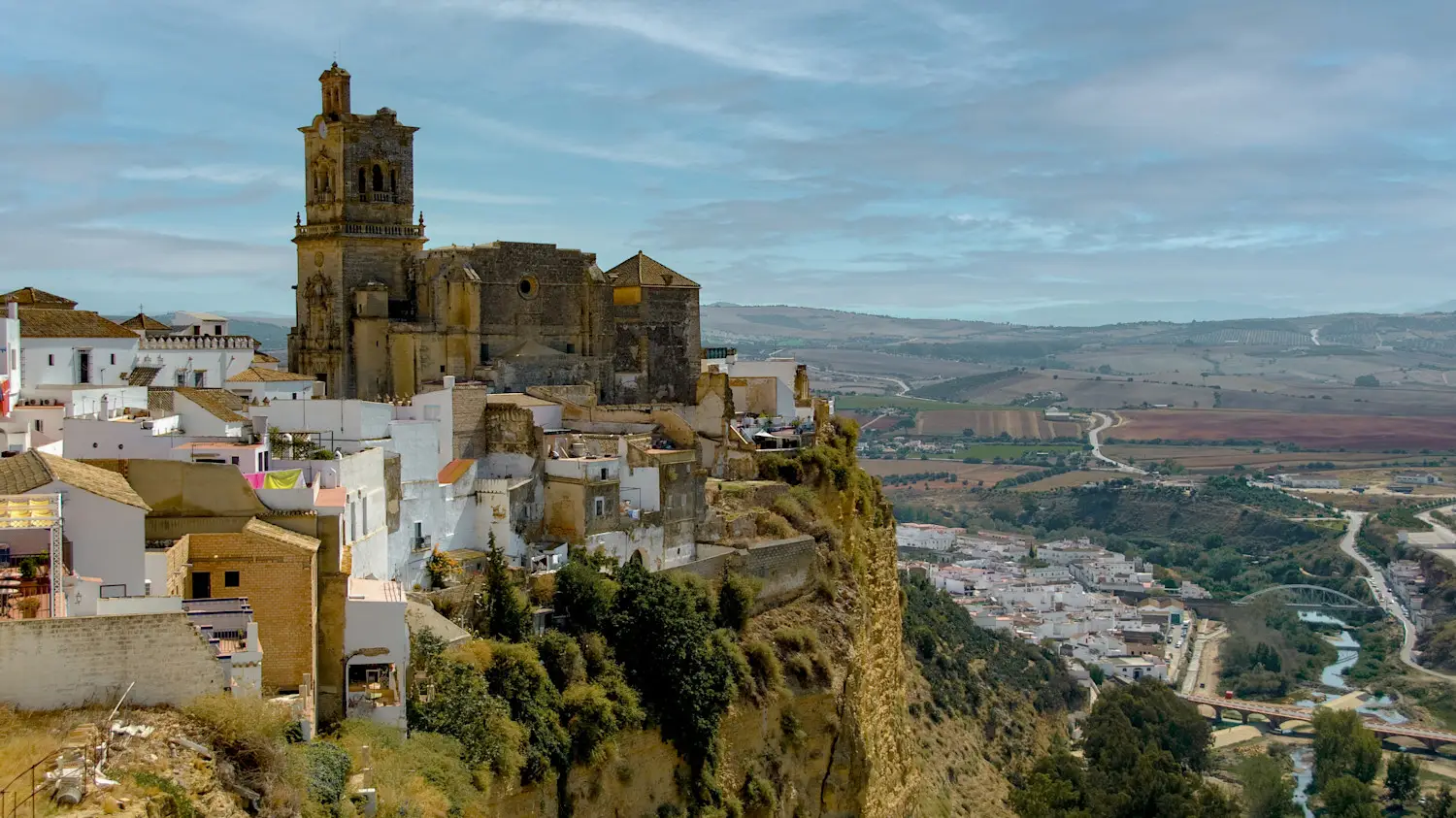 Spanien, Andalusien, Arcos de la Frontera Blick auf den Arcos de la Frontera, Andalusien, Spanien