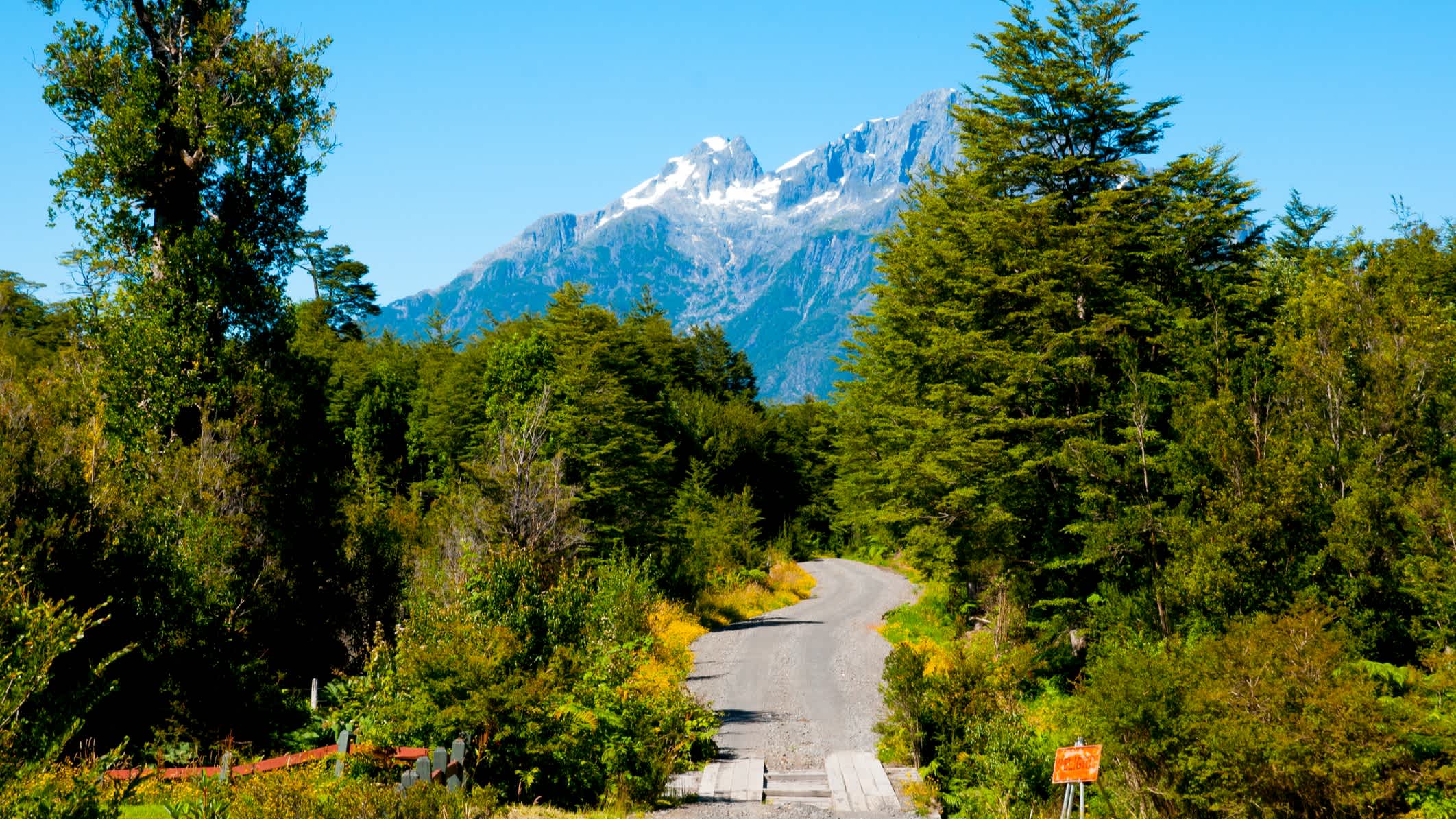 Das Panorama von Hornopiren-Nationalpark, Chile