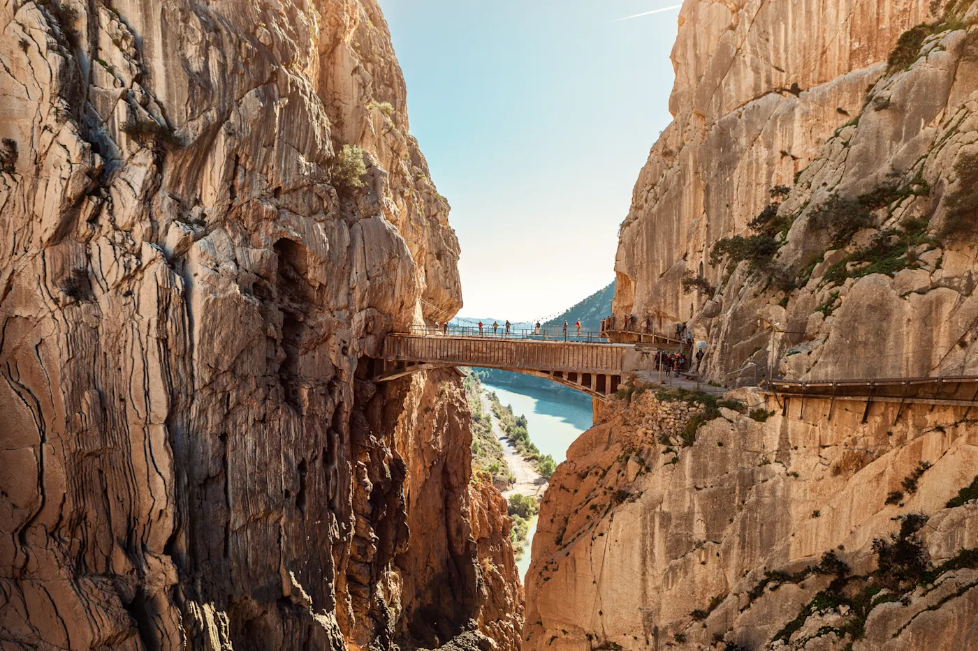Spanien, Andalusien, Caminito Del Rey Ende des Wanderweges "Caminito Del Rey" in Andalusien