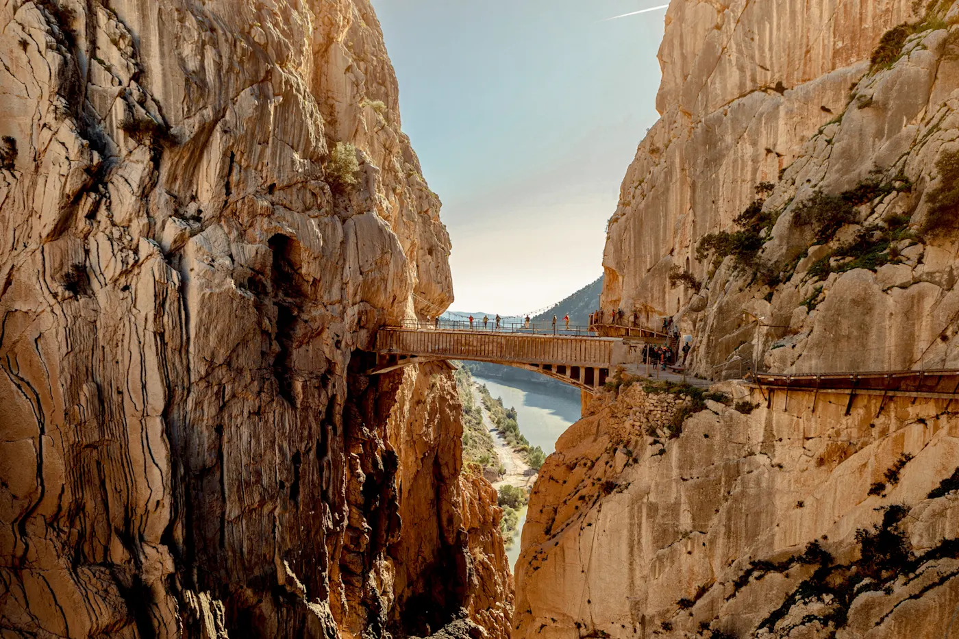 Spanien, Andalusien, Caminito Del Rey Ende des Wanderweges "Caminito Del Rey" in Andalusien