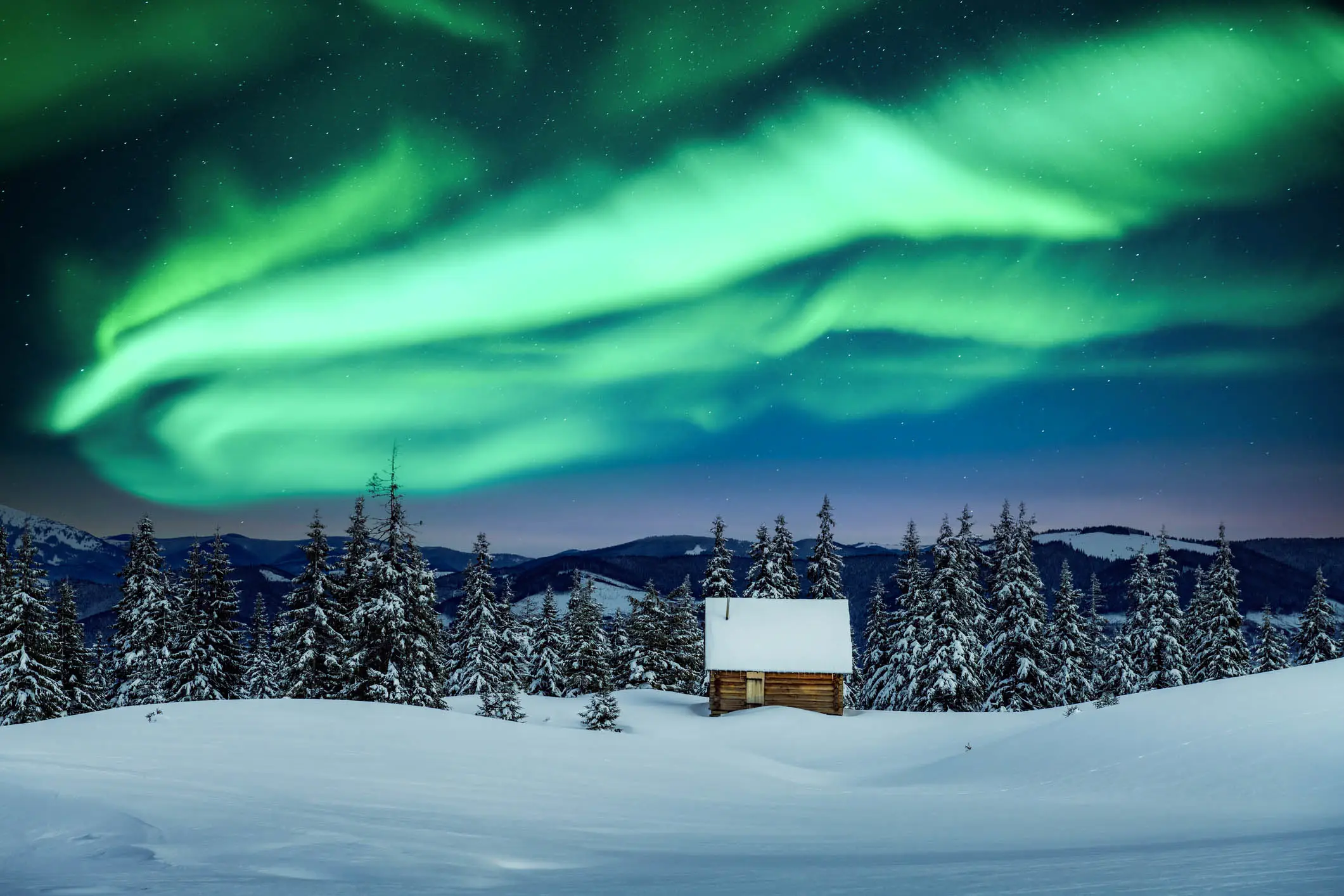 Schwedisch-Lappland, Nordlicht, Winter, Weihnachten, Landschaft

