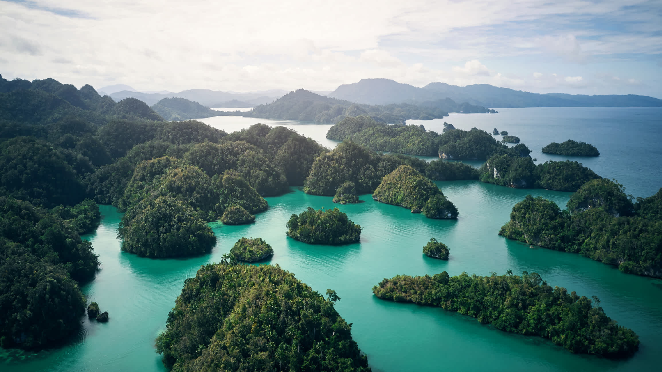 Vue de différentes îles en Indonésie