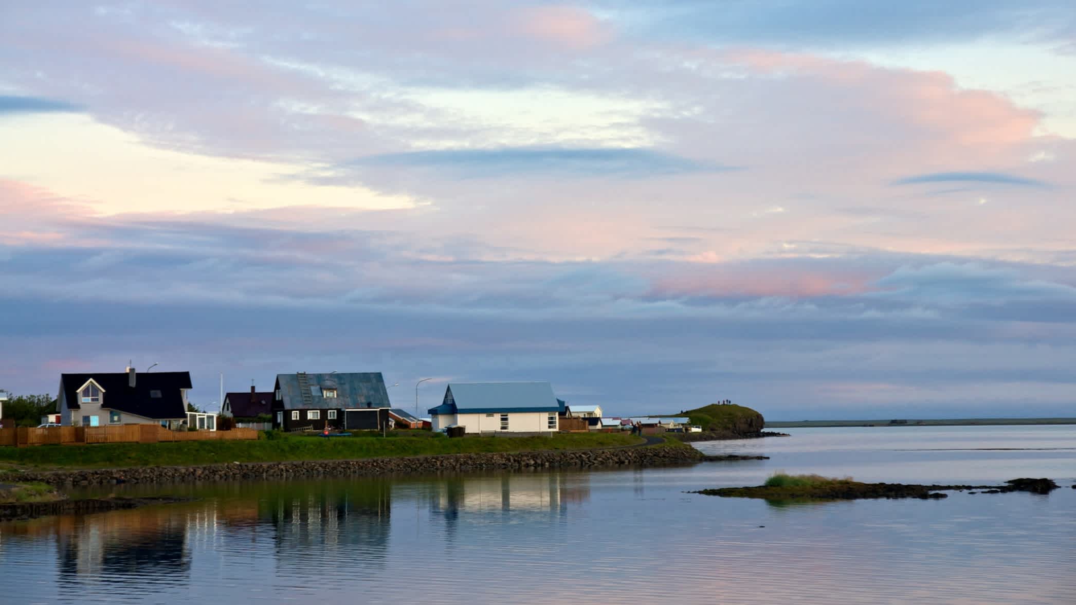 Le coucher de soleil à Höfn en Islande