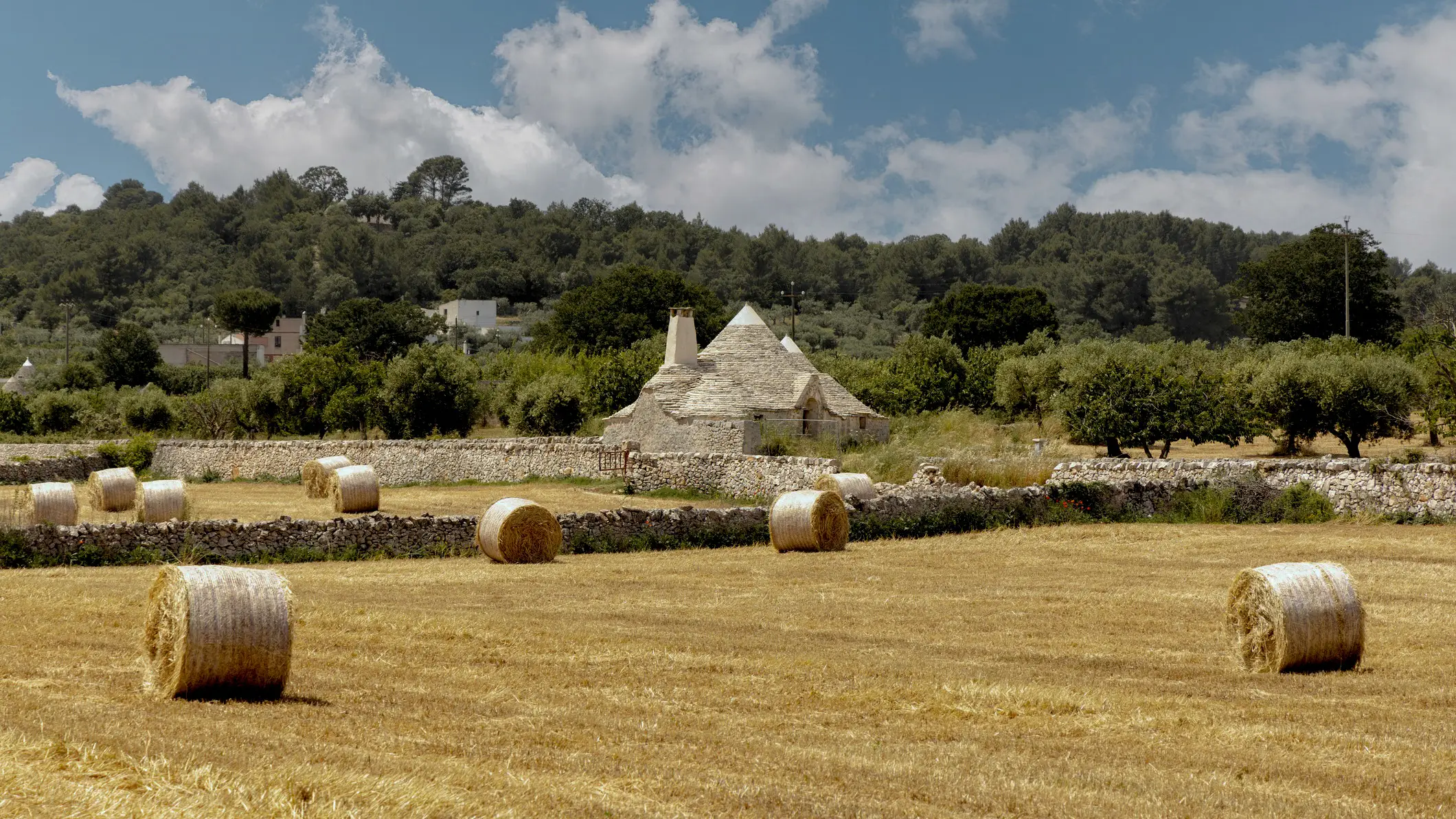 Valle d ' Itria, Apulien, Italien Aufnahme einer Brücke im Valle d ' Itria