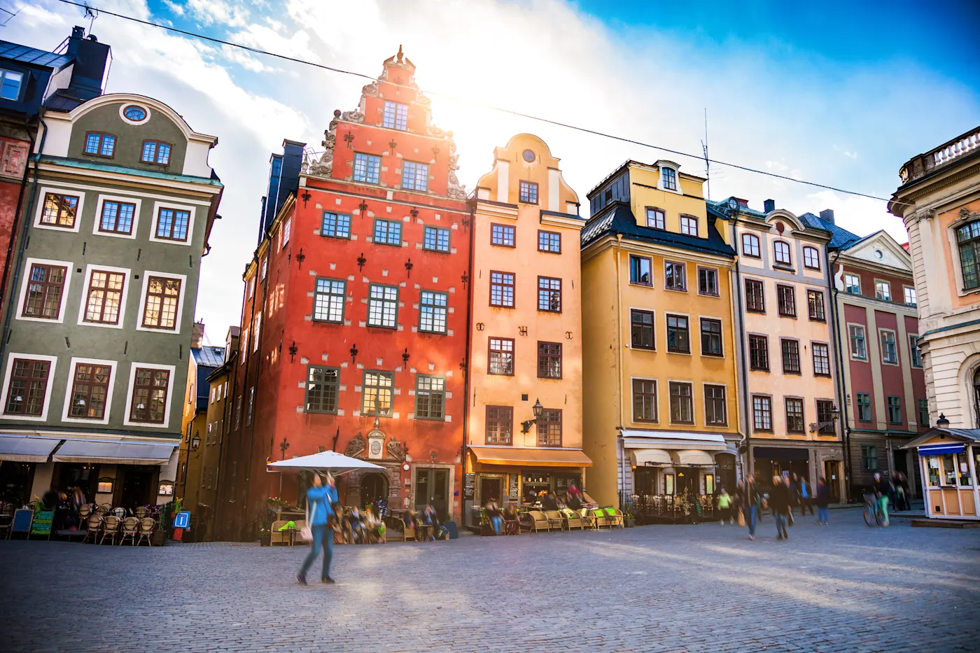 Stockholm, Gamla Stan, Altstadt, Schweden, Außenaufnahme von Gebäuden

