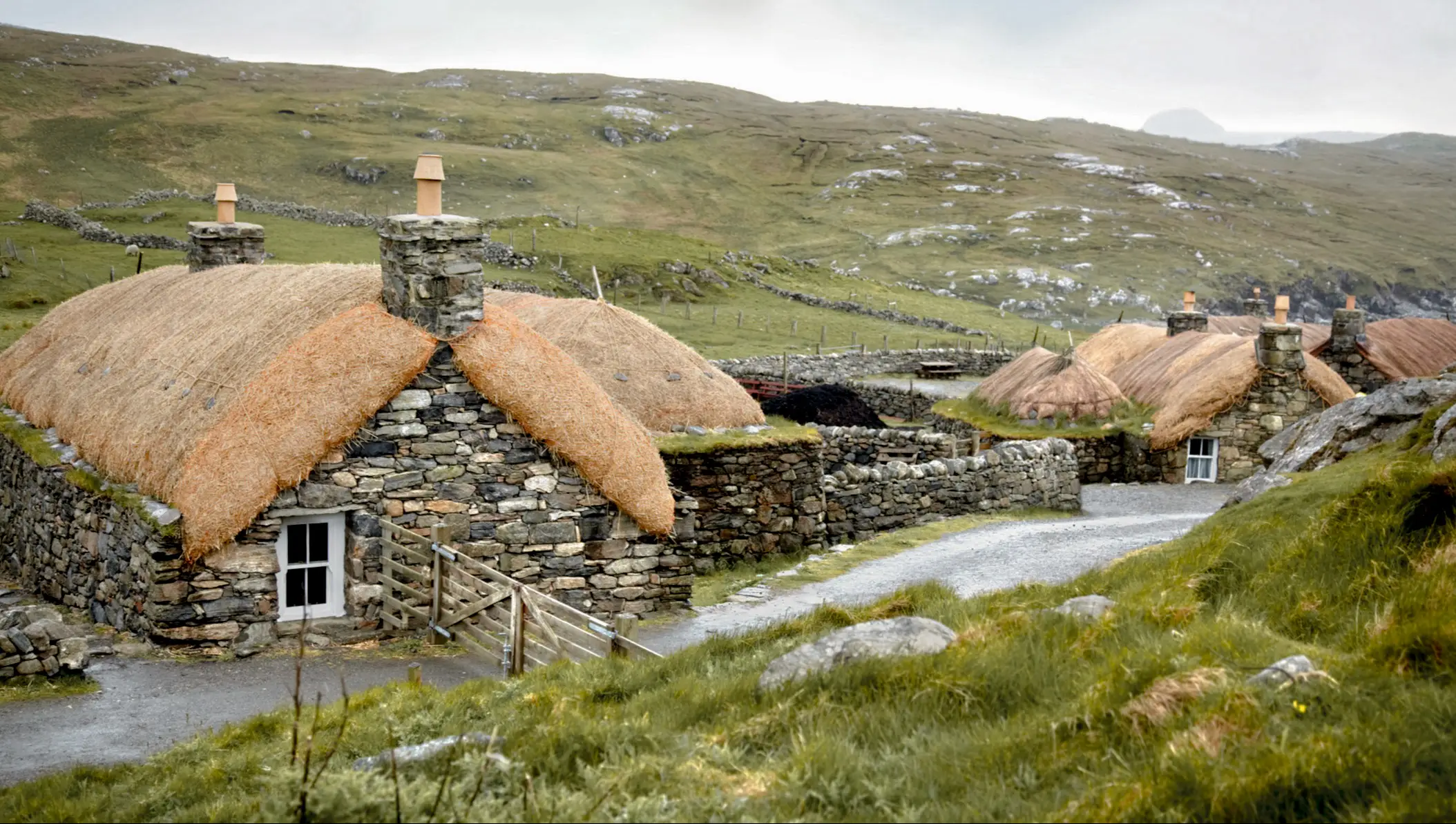 Beautiful Blackhouses in Gearrannan on the Isle of Lewis, Scotland
