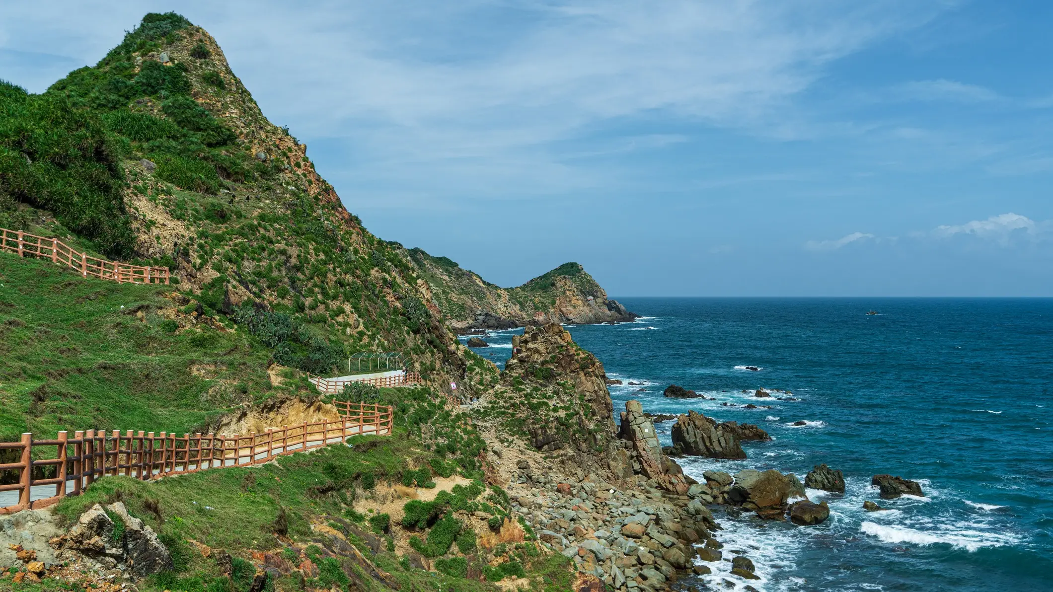 Vue aérienne de la pointe d'Eo Gio à Quy Nhon, Vietnam