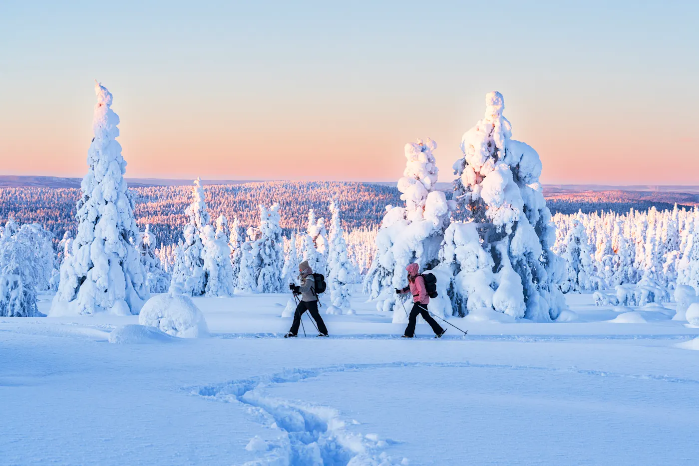 Finnisch-Lappland, Finnland, Schnee, Langlaufen, Winter Finnisch-Lappland, Finnland, Schnee, Langlaufen, Winter