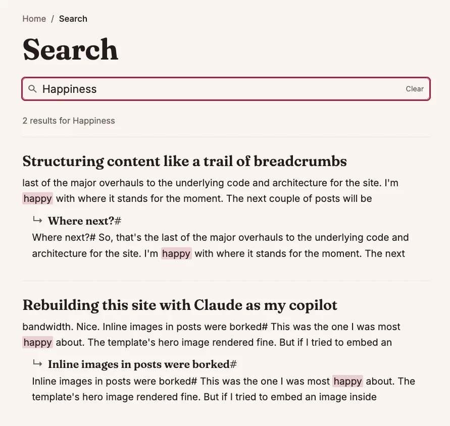 A trope made literal, the search for happiness.