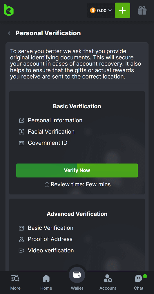 Complete the KYC checks so that you can also make withdrawals from your account without issue. 