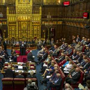 House of Lords with Lord Speaker Norman Fowler presiding 