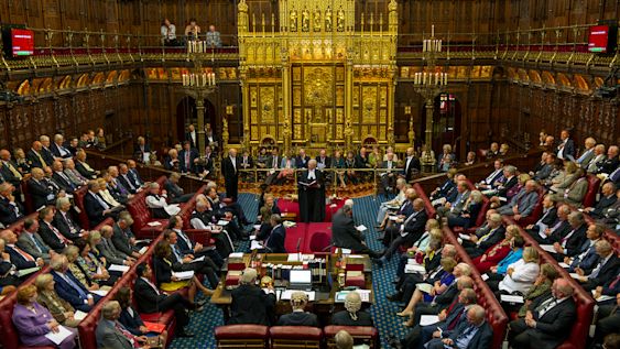 House of Lords with Lord Speaker Norman Fowler presiding