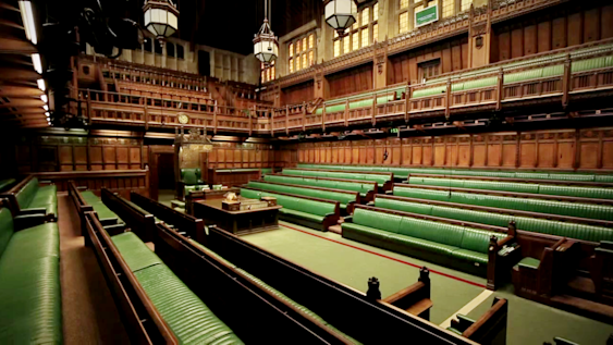 Empty House of Commons chamber