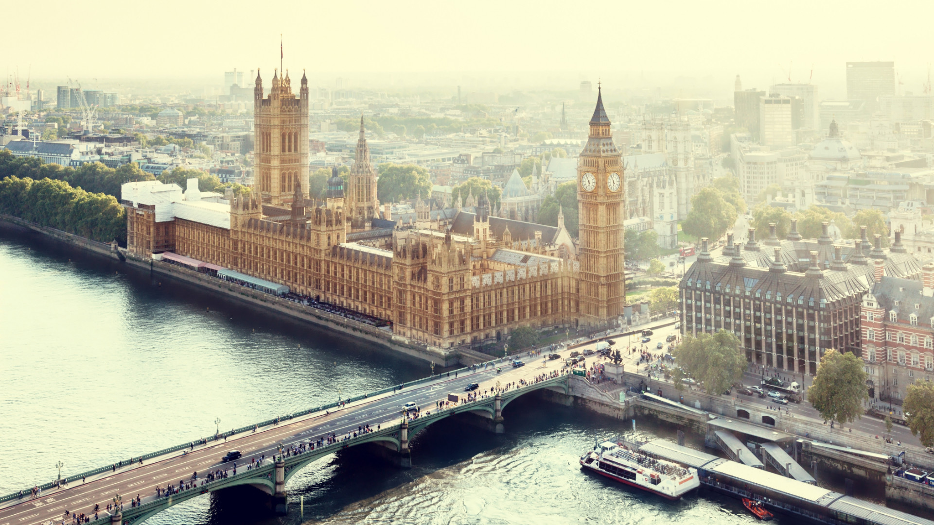 Houses of Parliament aerial view