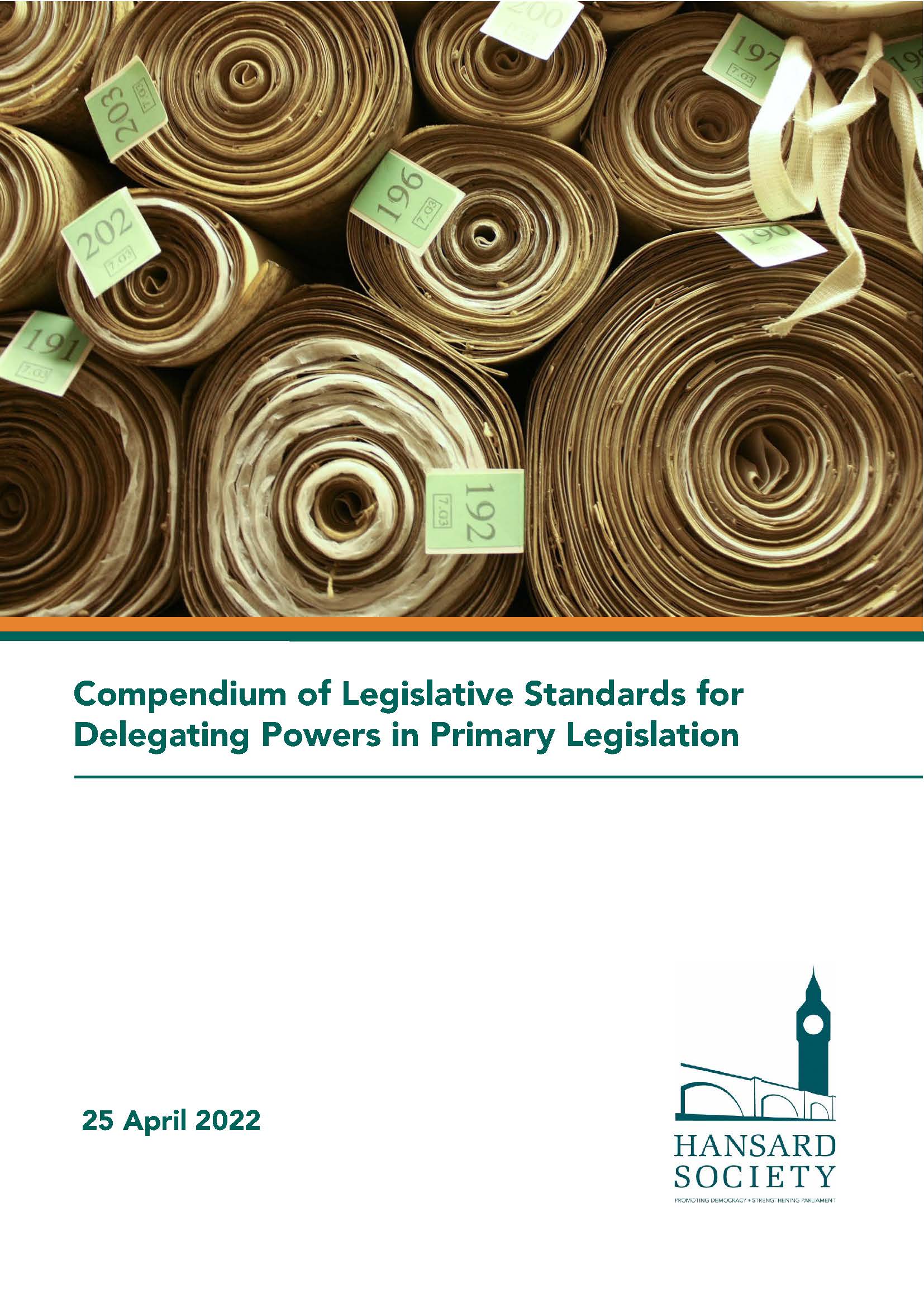 Cover page image for Compendium of Legislative Standards for Delegating Powers in Primary Legislation