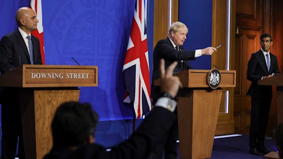 Boris Johnson, Rishi Sunak and Sajid Javid press conference